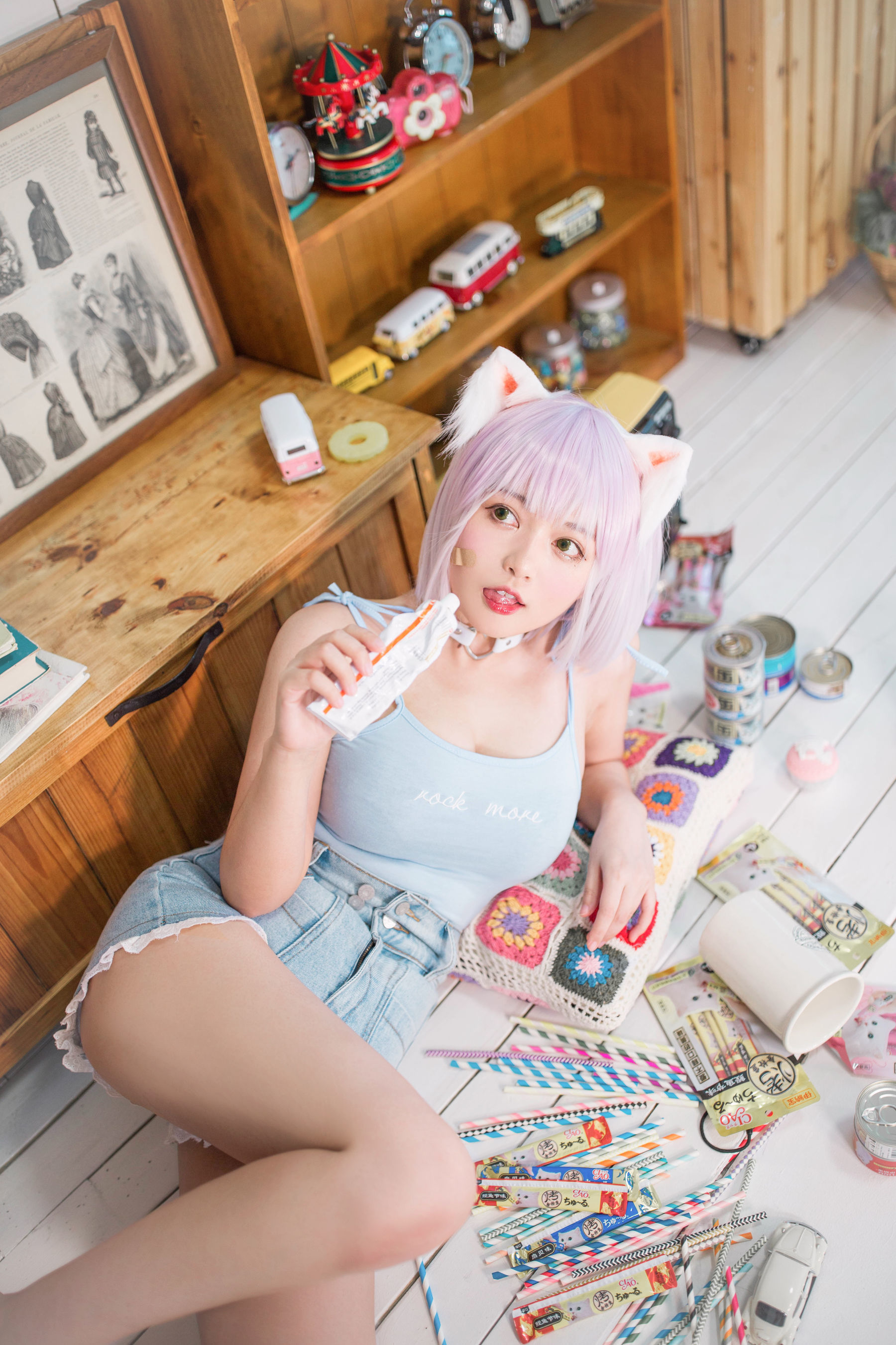 [网红COSER] 大眼萌妹黑猫猫OvO - 养猫小课堂第8张