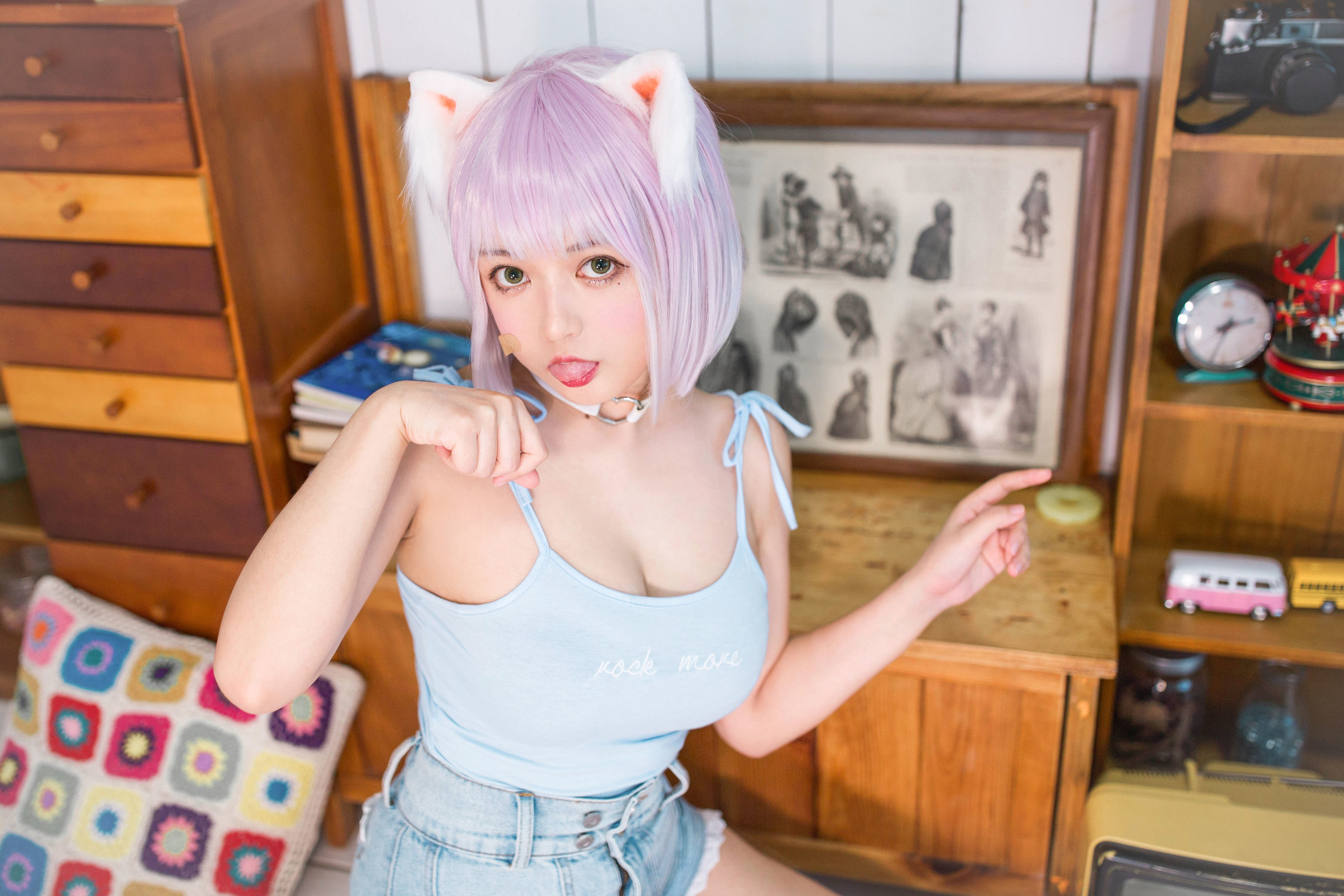 [网红COSER] 大眼萌妹黑猫猫OvO - 养猫小课堂第2张