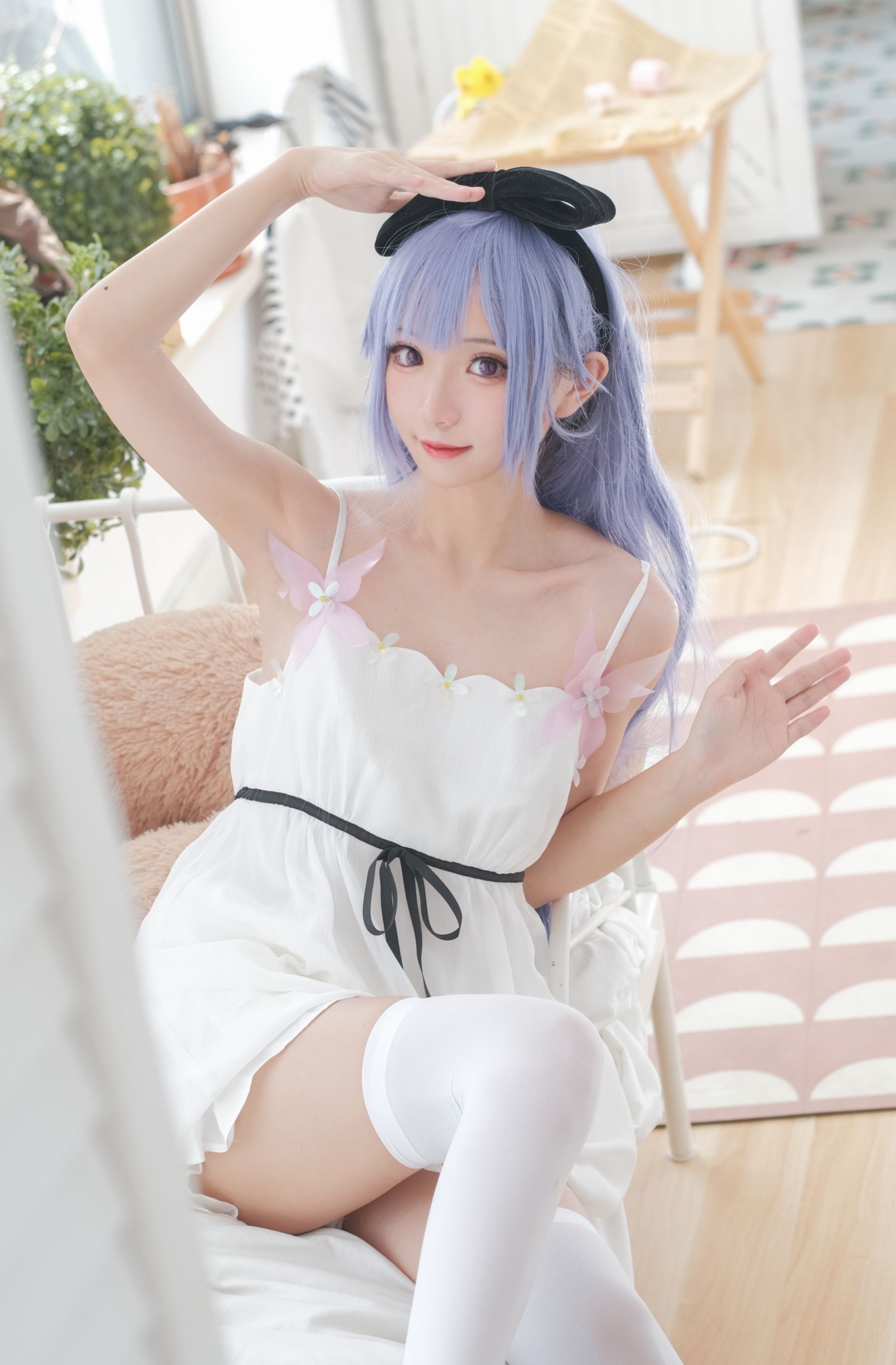 [福利COS] 花柒Hana - 独角兽清凉阅读时光第7张