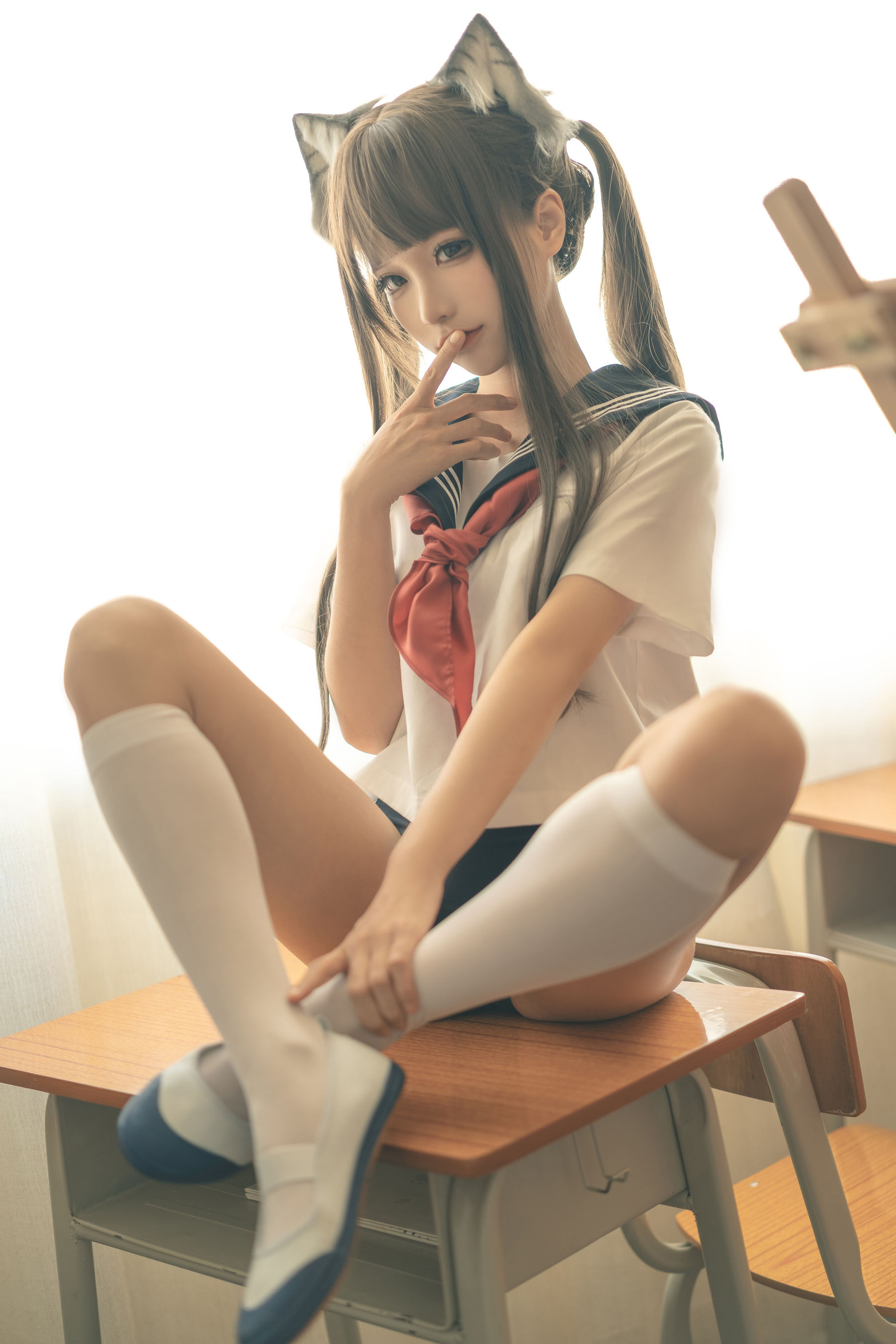 [福利COS] 动漫博主蠢沫沫 - 放学后第10张