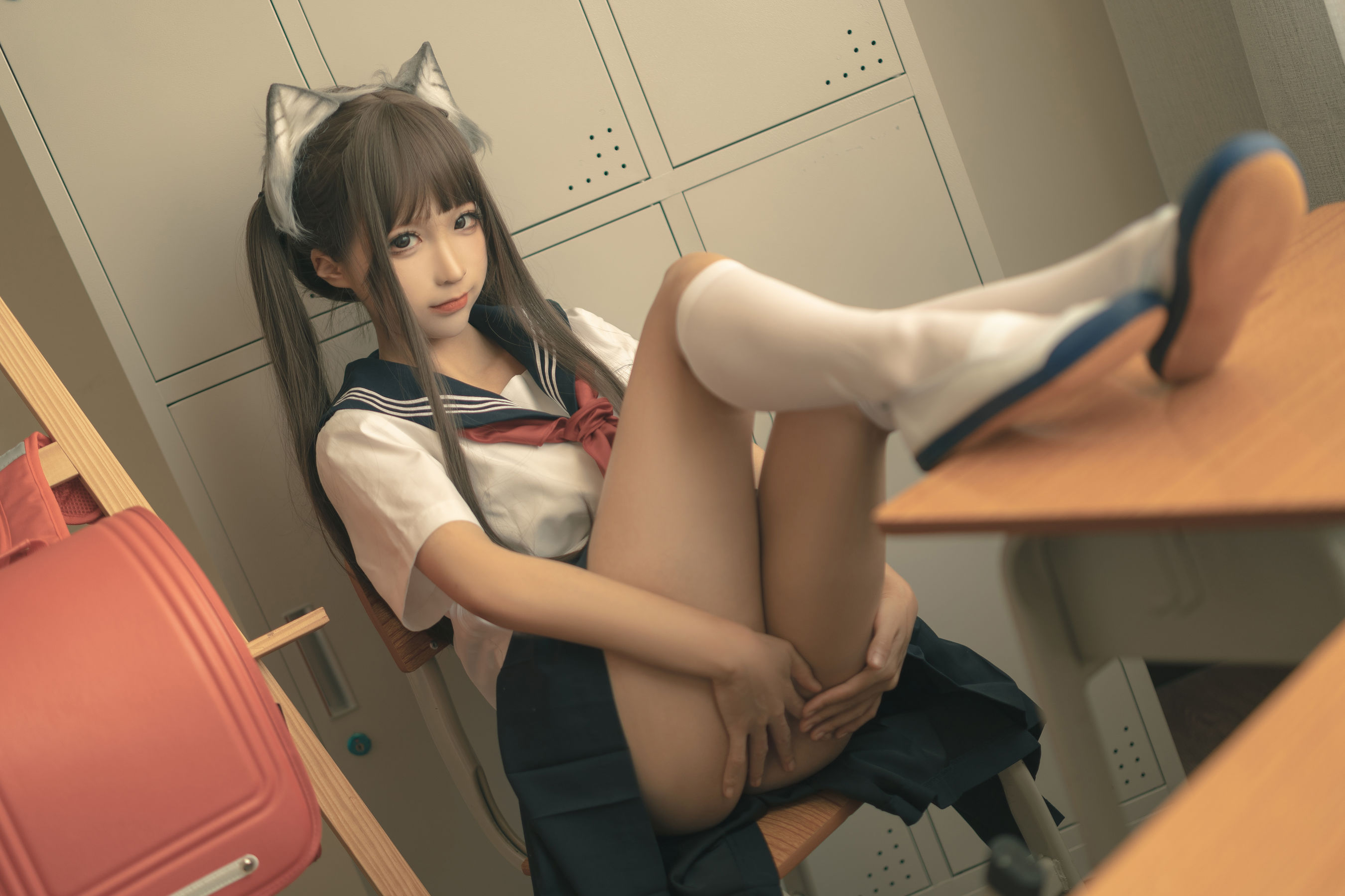 [福利COS] 动漫博主蠢沫沫 - 放学后第1张