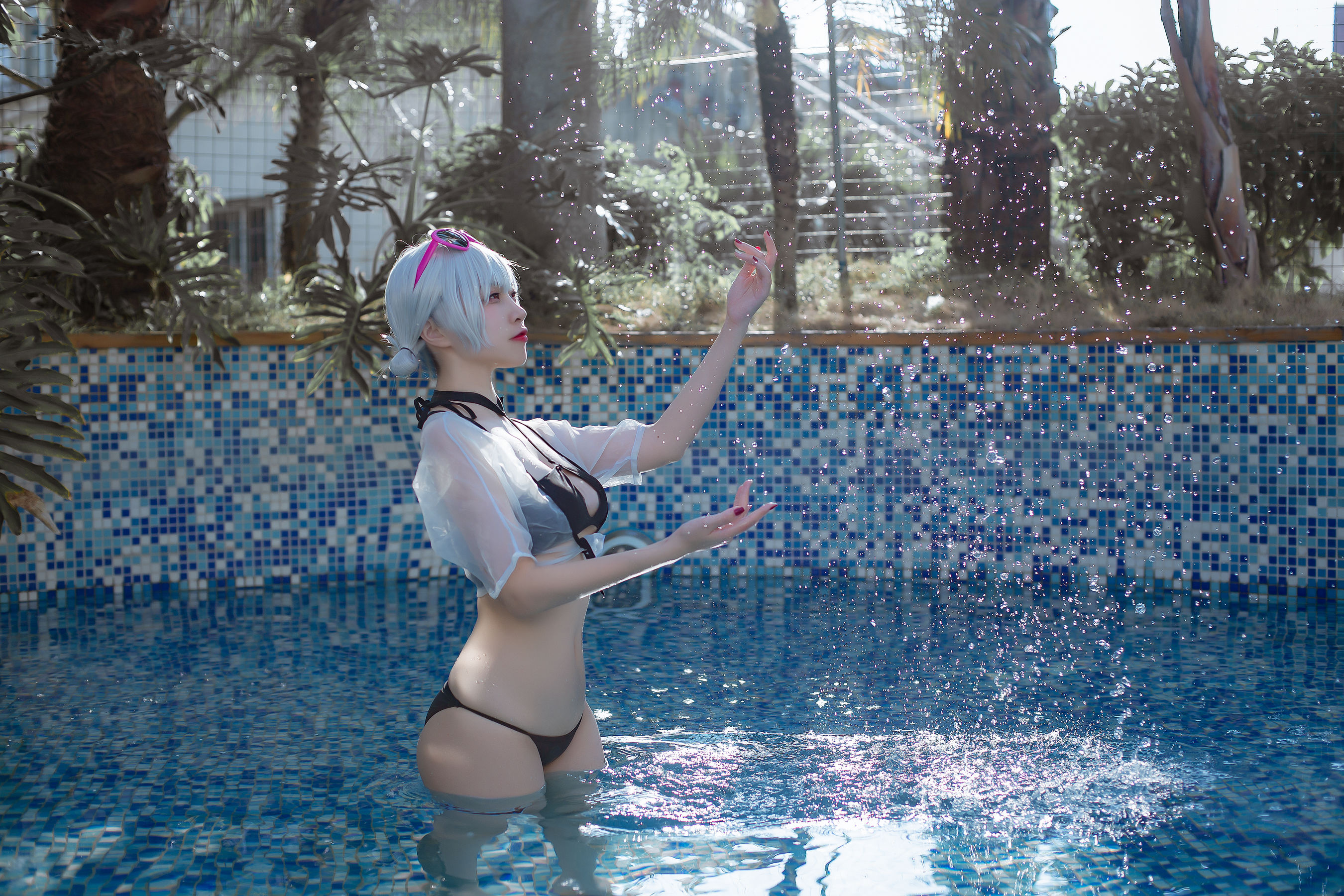 [福利COS] 人气Coser二佐Nisa - 碧蓝航线 天狼星泳装第7张