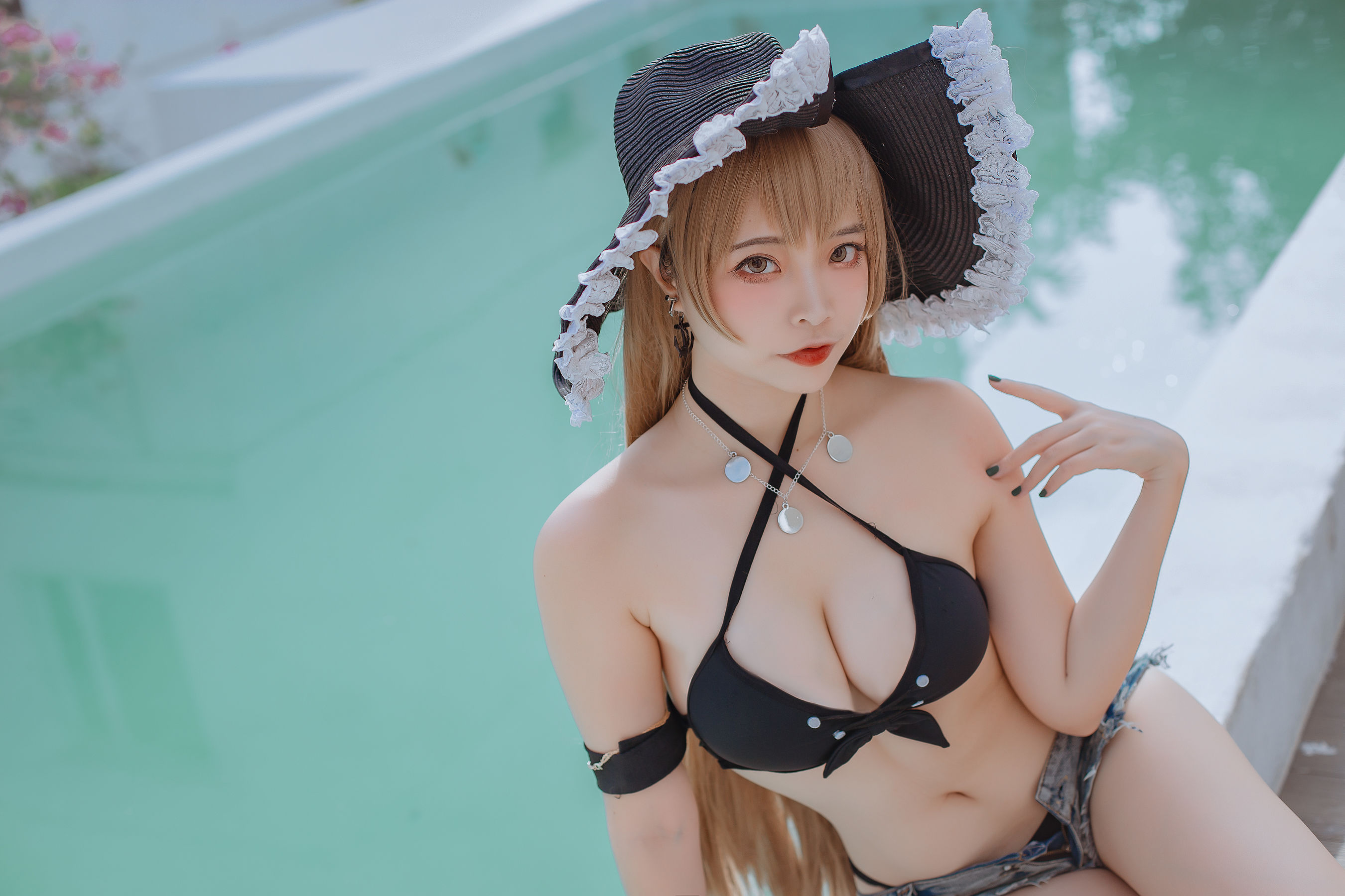 [福利COS] 人气Coser二佐Nisa - 碧蓝 让巴尔泳装第6张