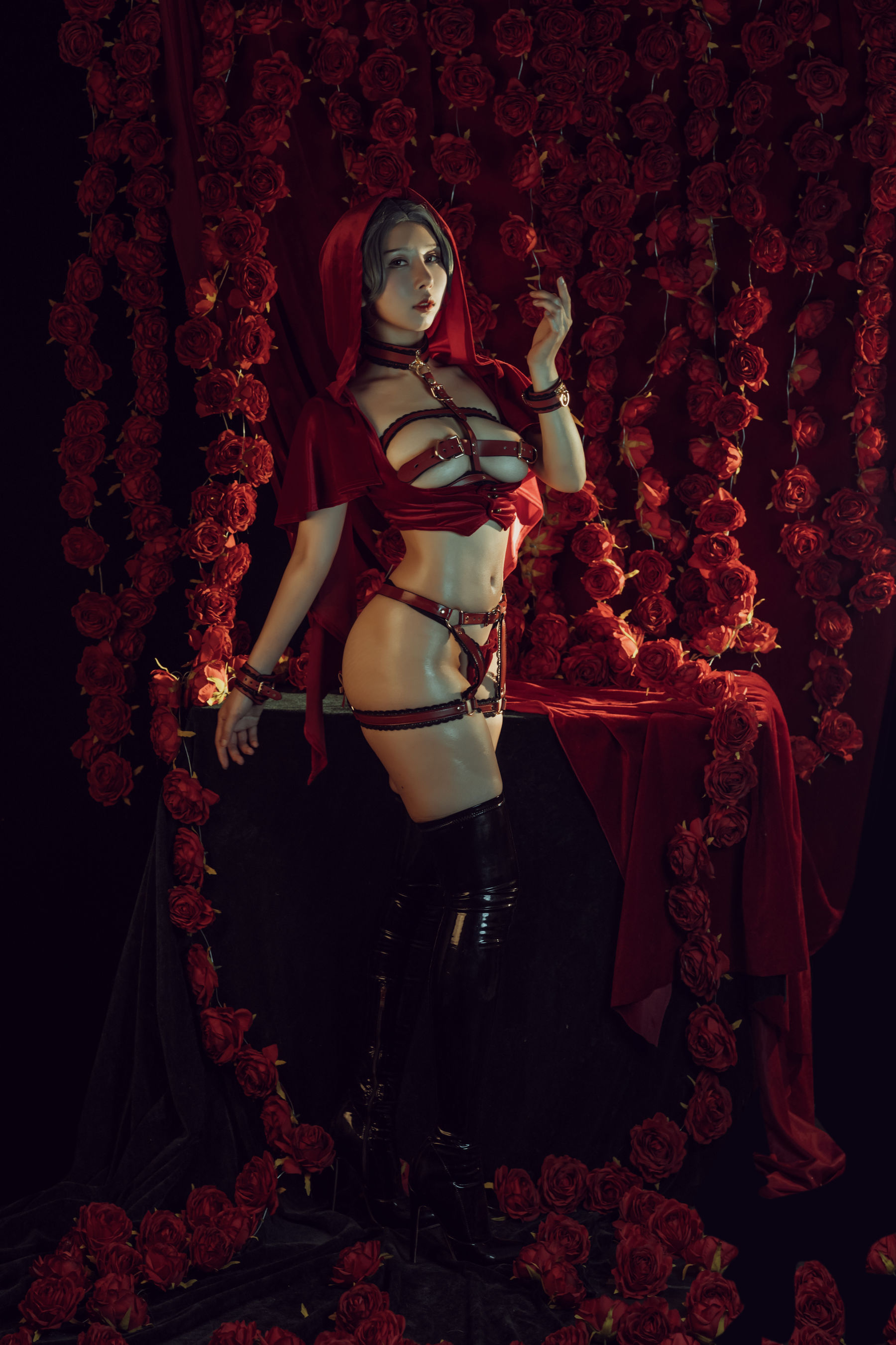 [福利COS] 云溪溪 - 奶桃 玫瑰第6张