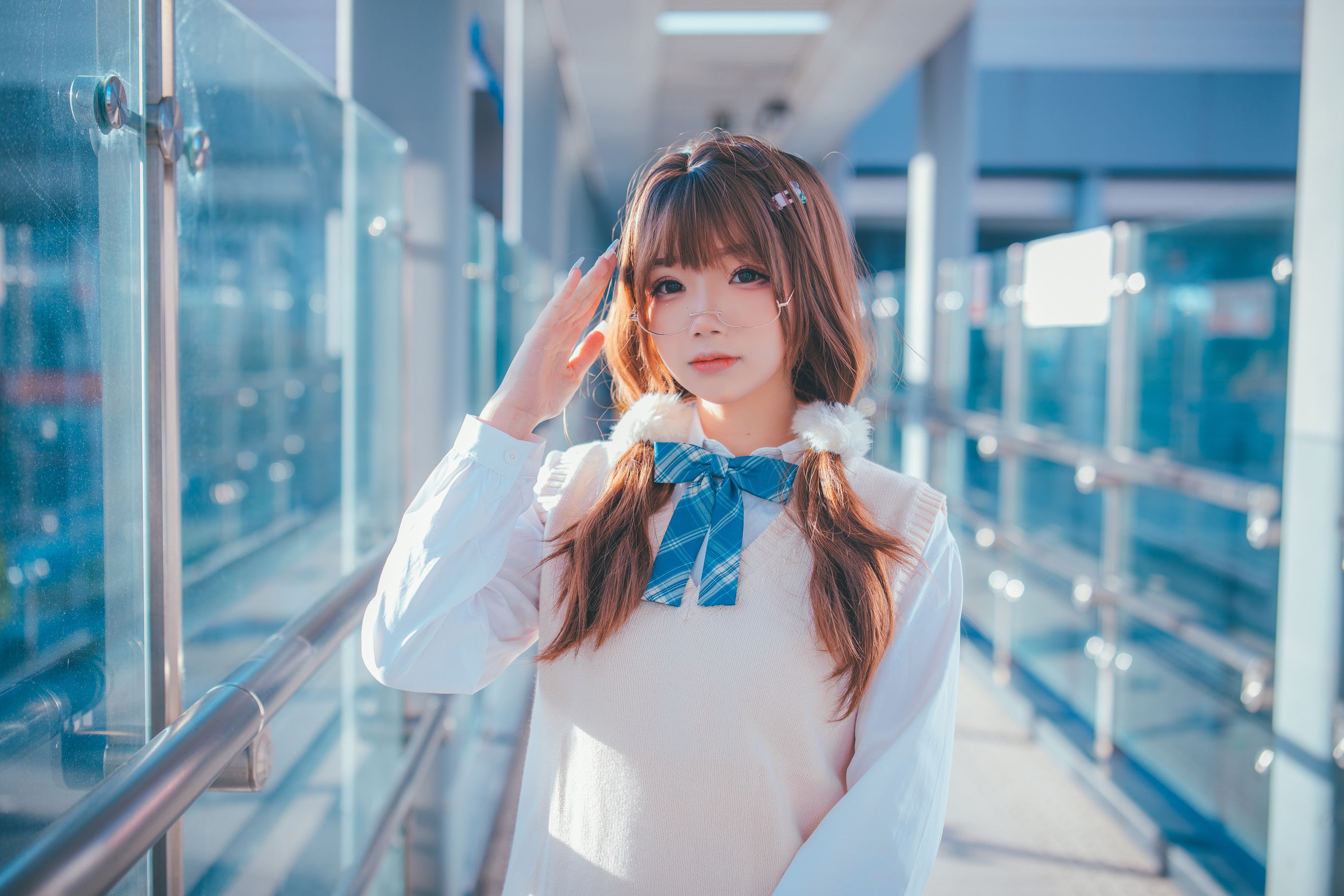 [福利COS] 动漫博主雪晴Astra - JK夕阳第4张