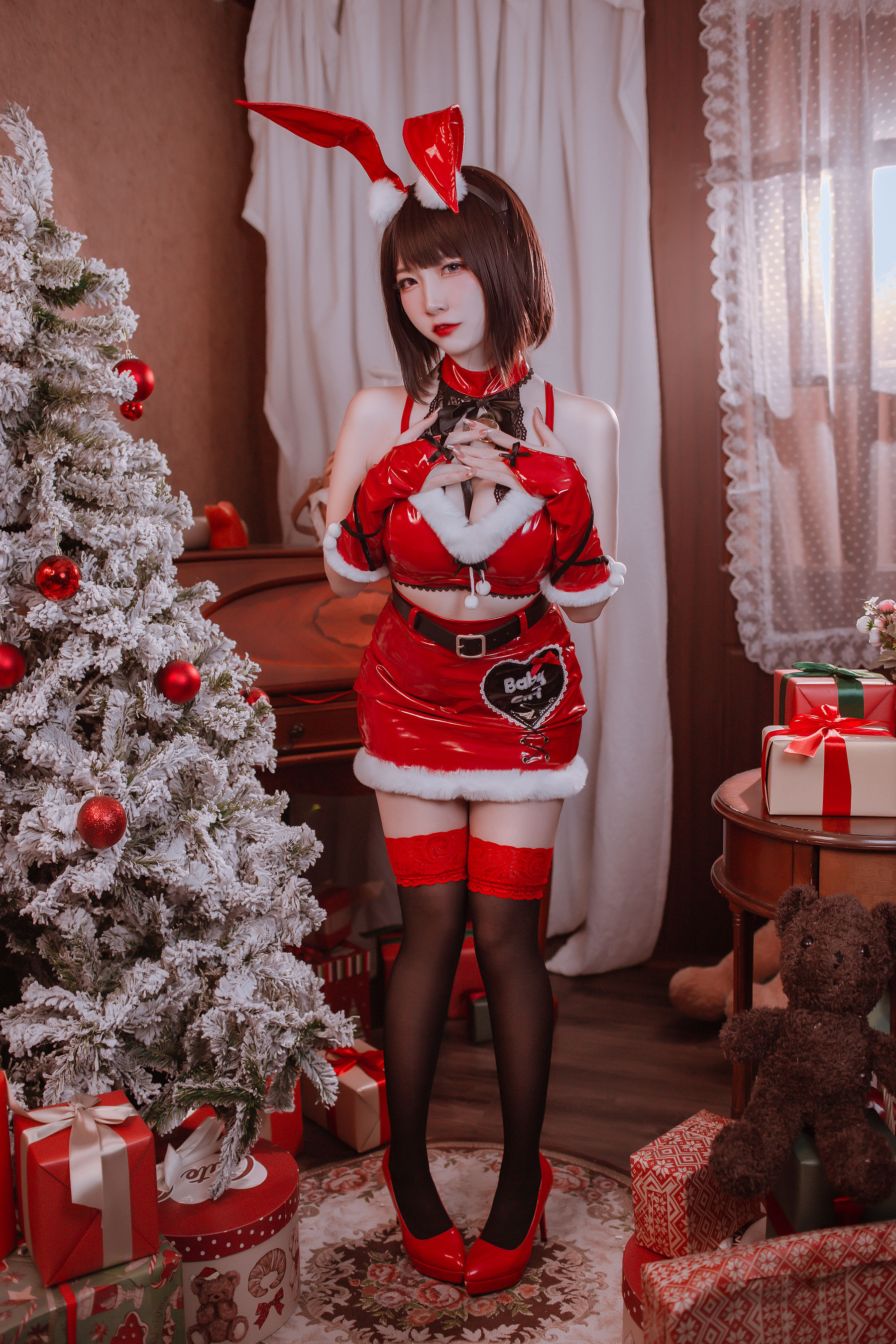 [福利COS] 人气Coser二佐Nisa - 圣诞佐佐第4张