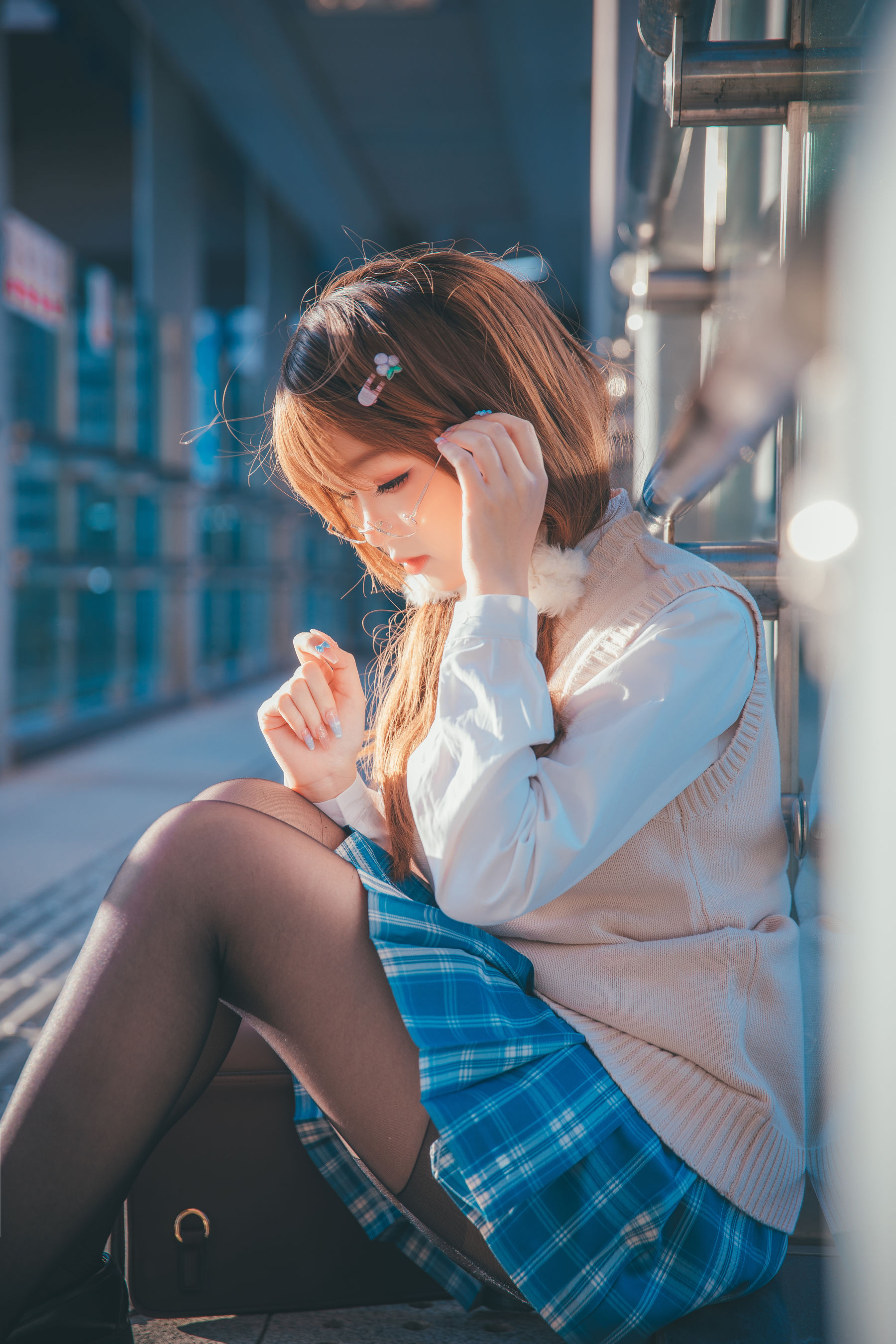 [福利COS] 动漫博主雪晴Astra - JK夕阳第8张