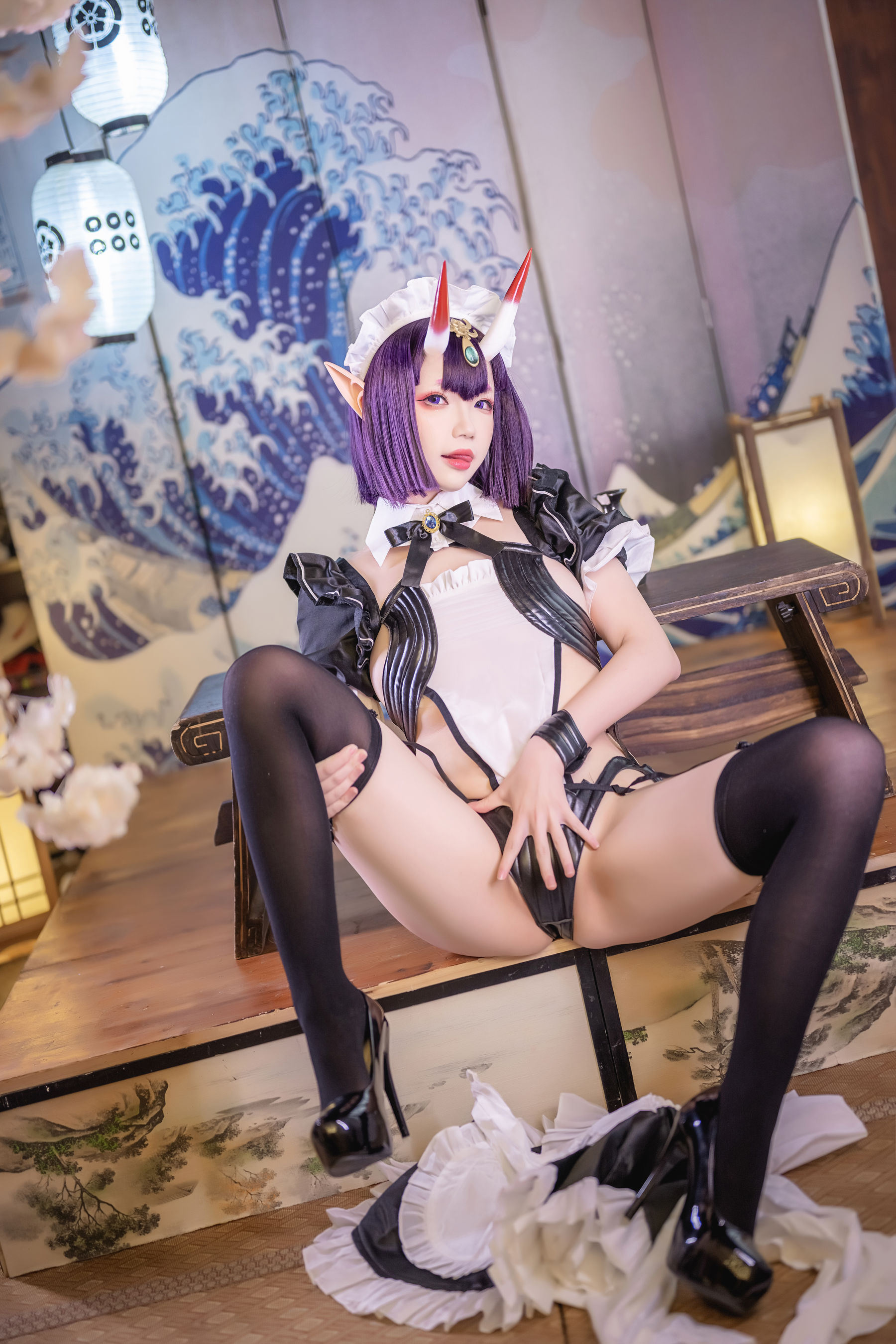 [福利COS] 动漫博主雪晴Astra - 酒吞童子 女仆第9张