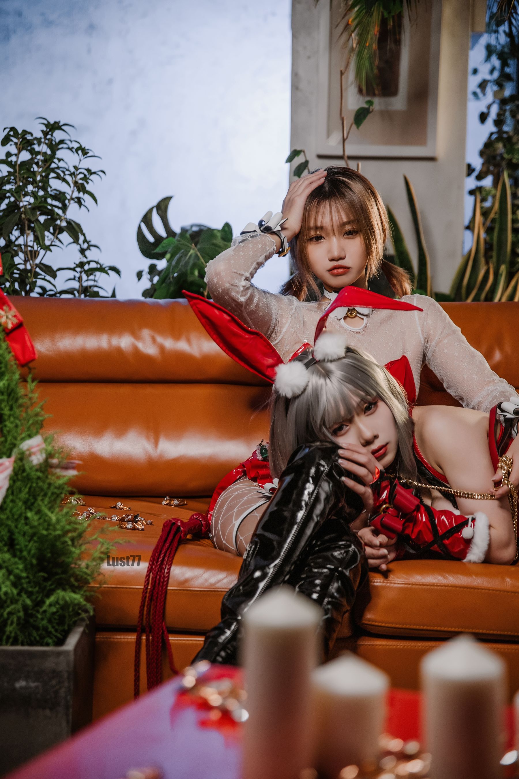 [福利COS] 动漫博主柒柒要乖哦 - 2021圣诞双兔第4张