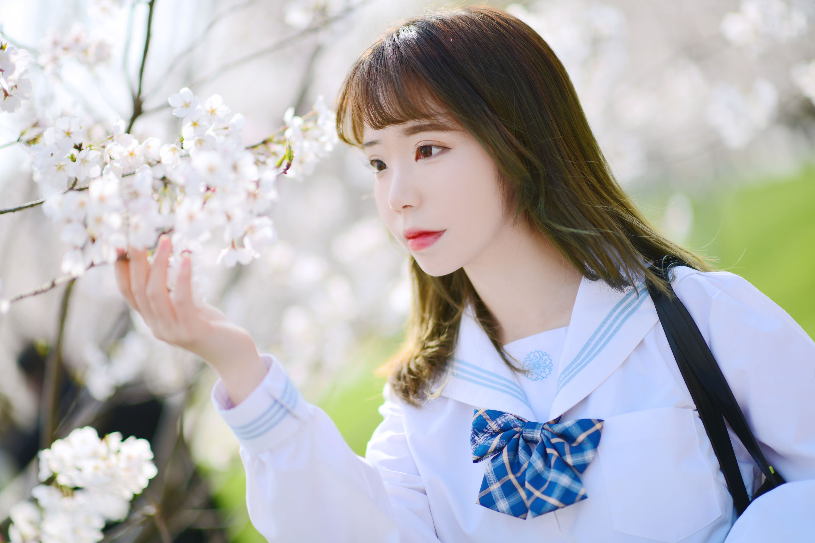 [福利COS] 可爱妹子Fushii_海堂 - 樱花树下第6张