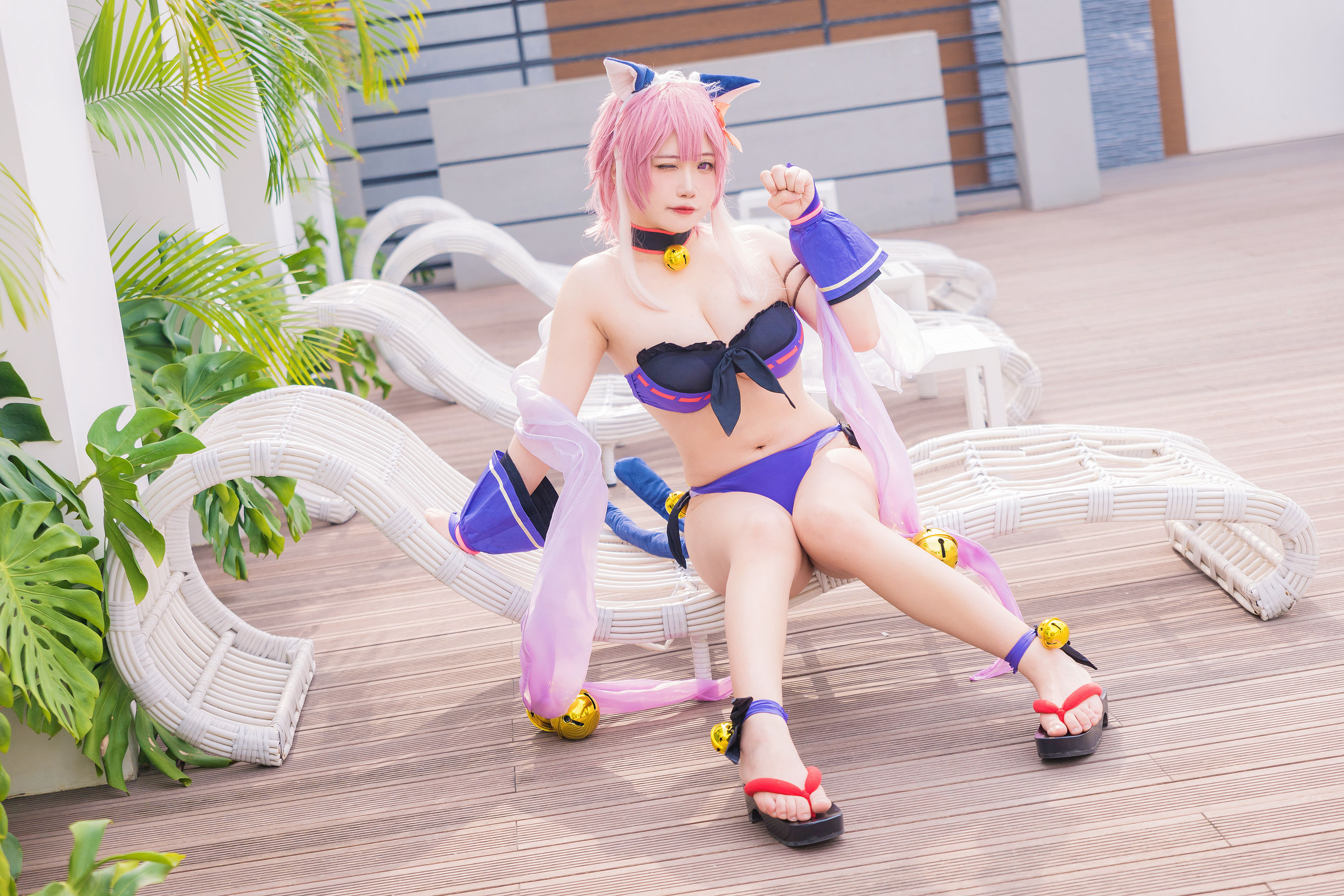 [福利COS] 贞子蜜桃 - 九月舰长 宮坂珠希泳装第1张