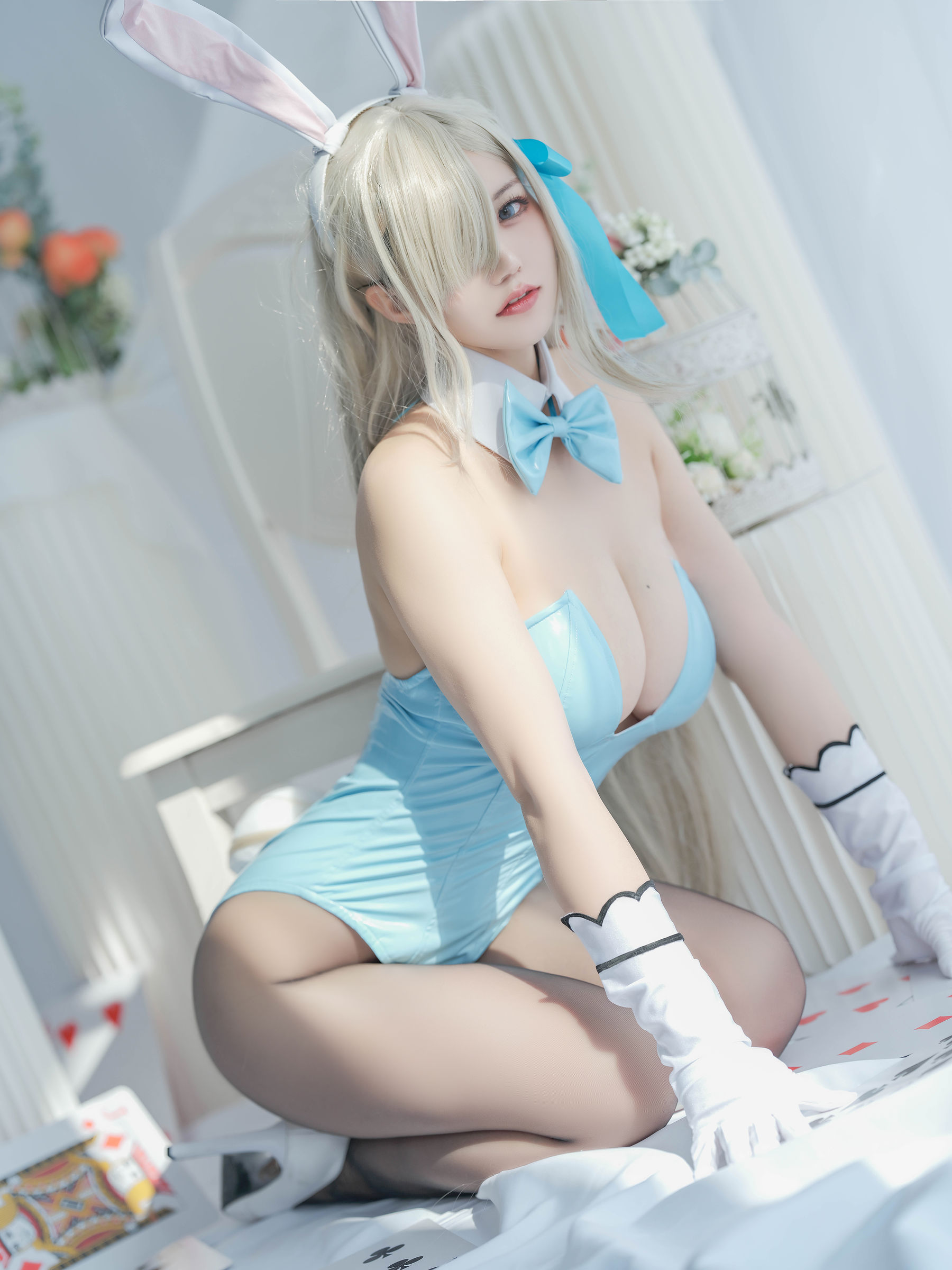 [福利COS] 动漫博主小仓千代w - 明日奈 兔女郎第1张