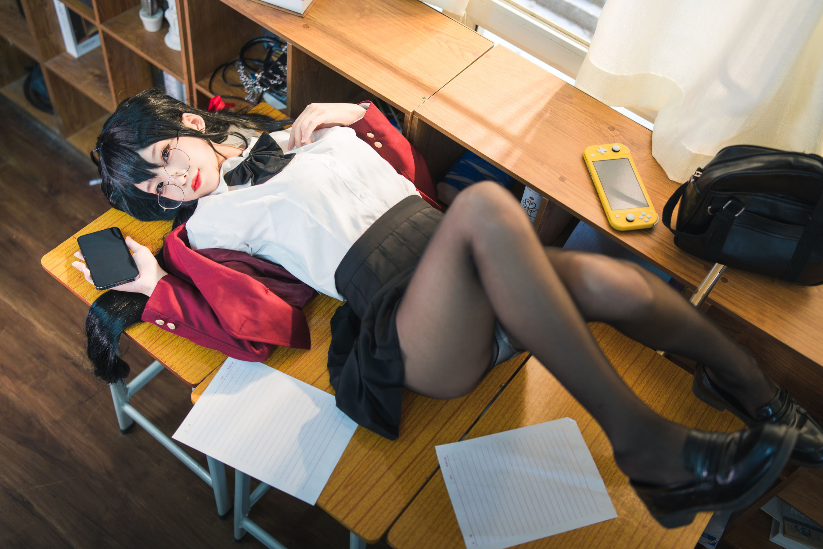 [福利COS] 狐玖玖 - 碧蓝航线 大凤JK第1张