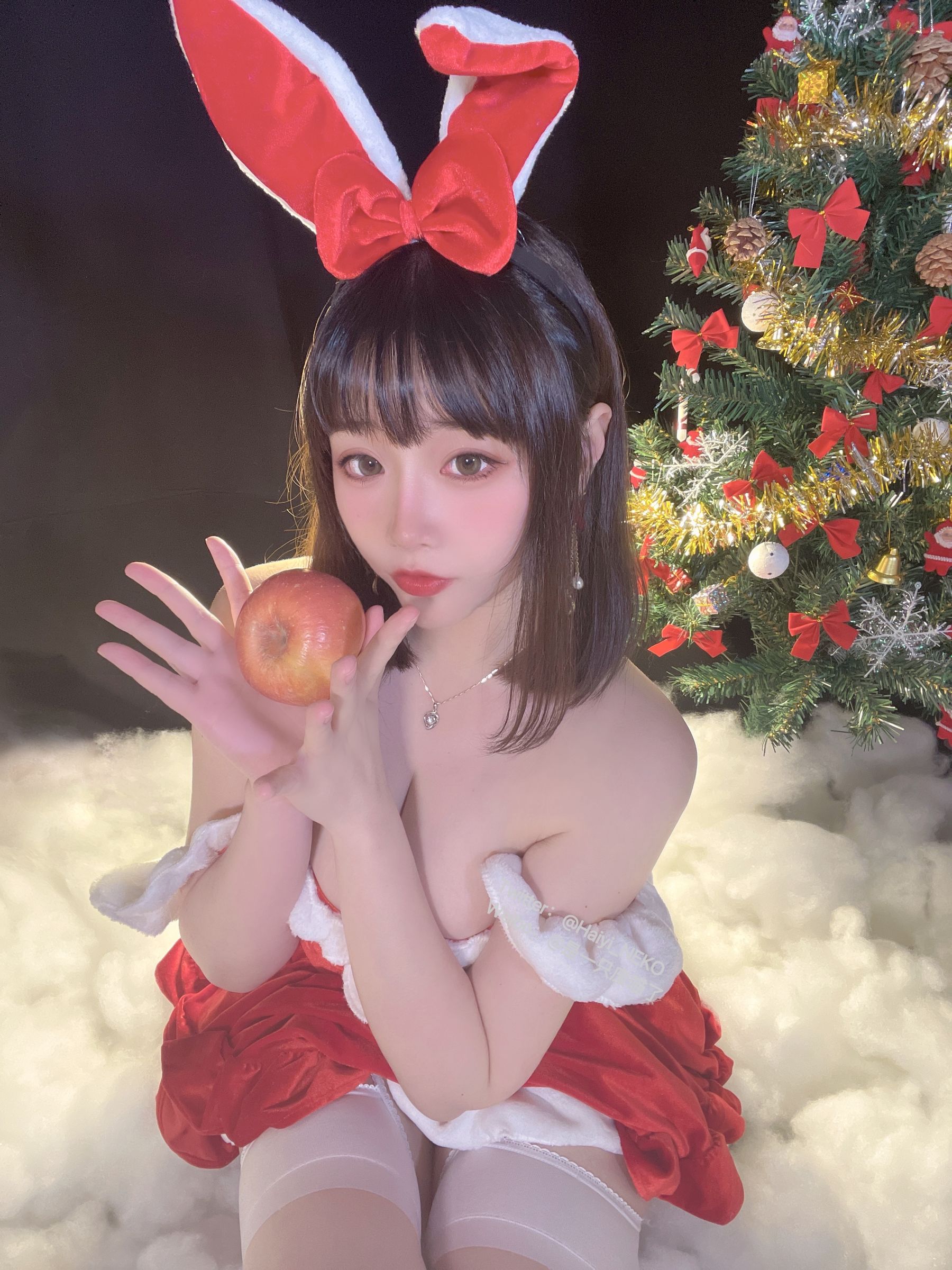 [福利COS] 是一只废喵了 - 圣诞连衣裙第22张