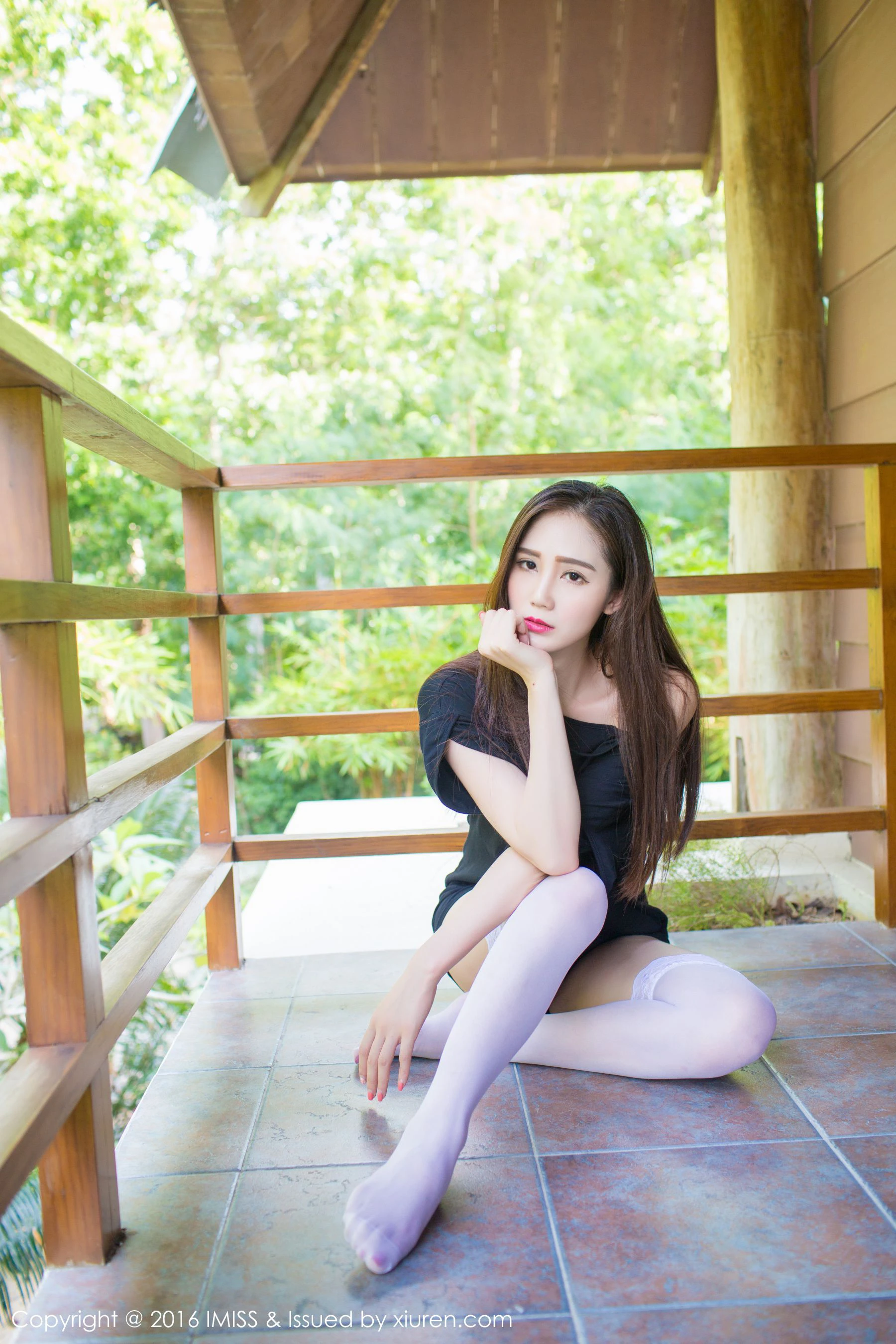 SISY思《蕾丝白丝袜+白衬衫+性感内衣》 爱蜜社IMiss Vol.062第3张