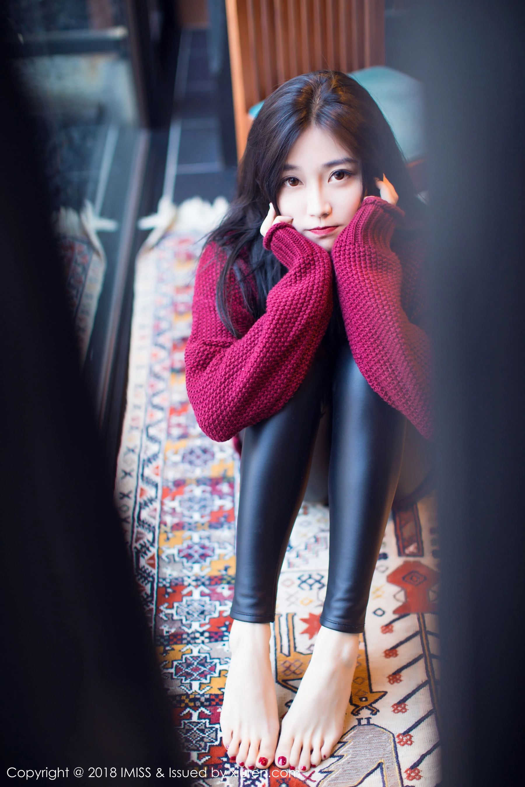  许诺Sabrina《极致美到窒息的美腿诱惑》 爱蜜社IMiss Vol.239第16张