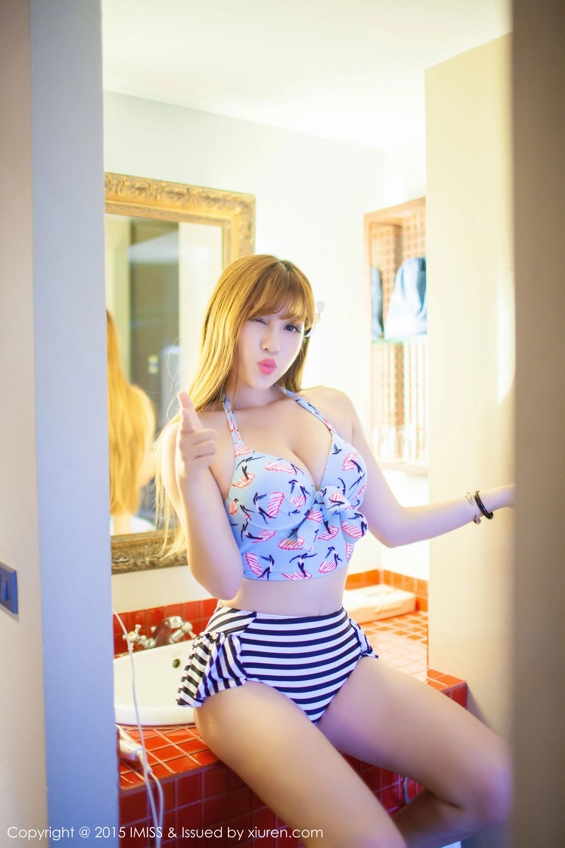 LalaBaby啦啦《普吉岛旅拍》清新泳装小诱惑 爱蜜社IMiss Vol.051第13张