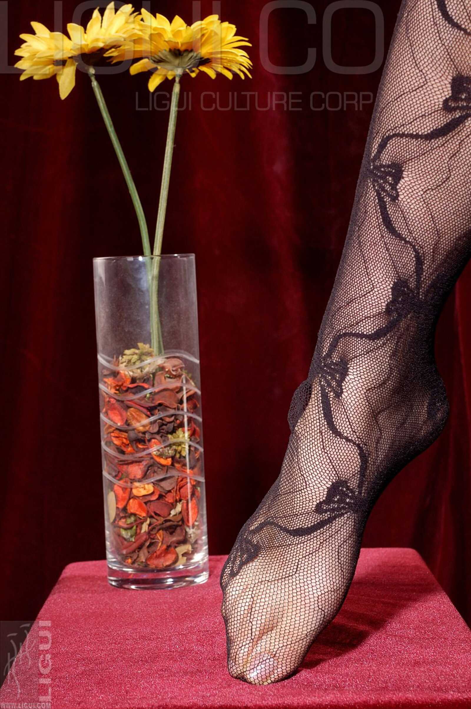 [丽柜LiGui] Model 程海伦《性感黑色連身丝襪》写真第7张