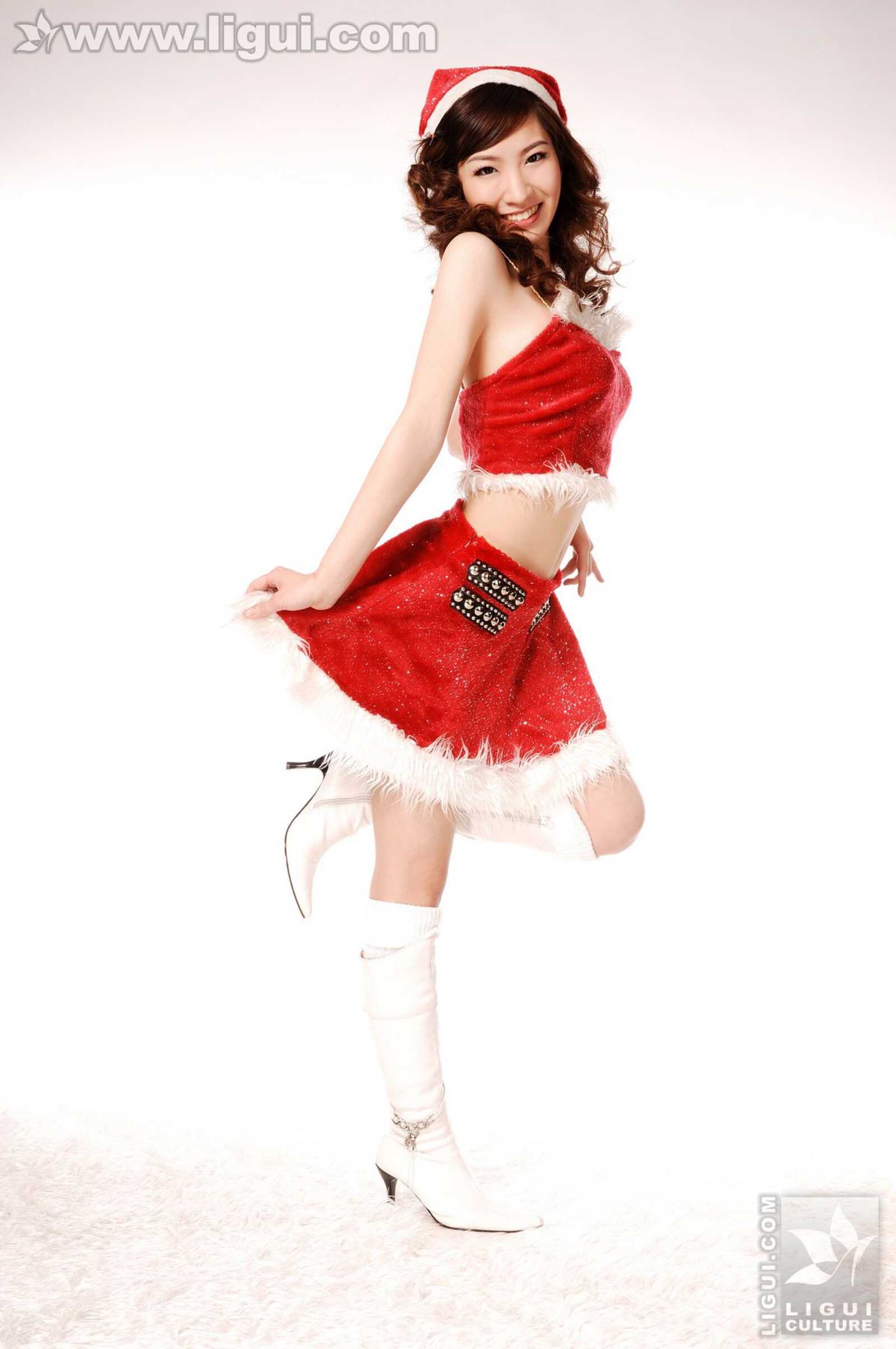 [丽柜LiGui] Model 小雪《祝大家圣诞快乐！》丝足写第1张