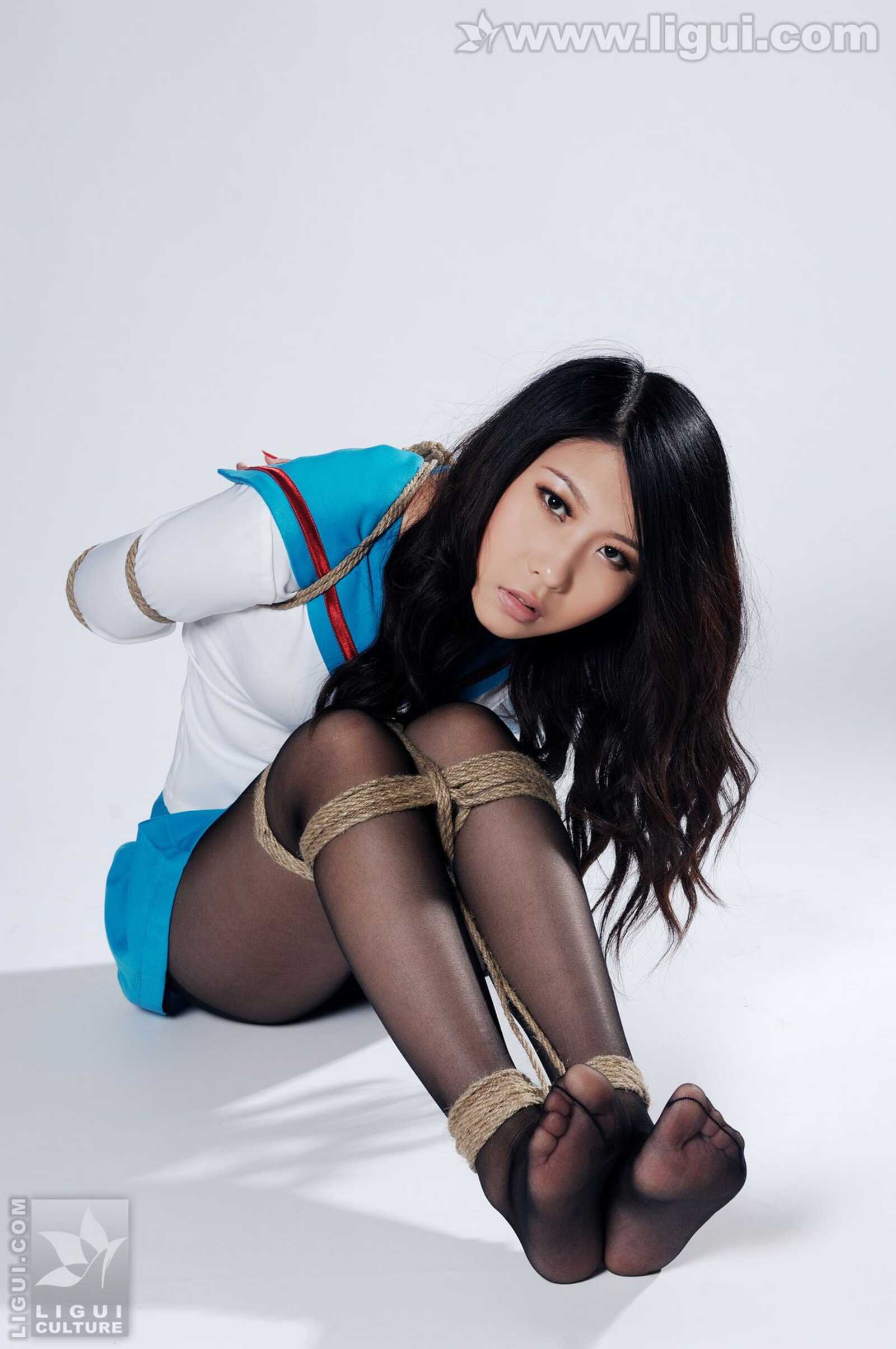 Model 幽幽《海军制服黑丝捆绑》 [丽柜美束LiGui第15张