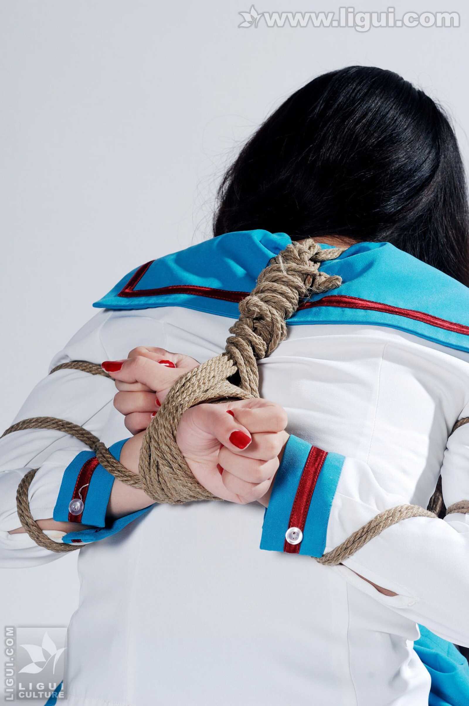 Model 幽幽《海军制服黑丝捆绑》 [丽柜美束LiGui第12张