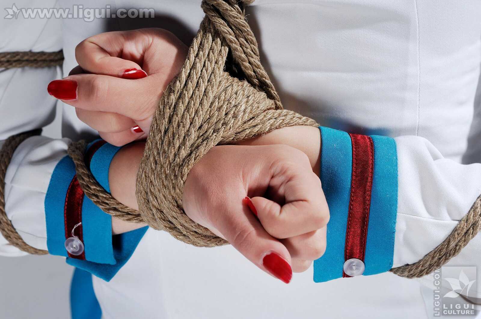 Model 幽幽《海军制服黑丝捆绑》 [丽柜美束LiGui第12张