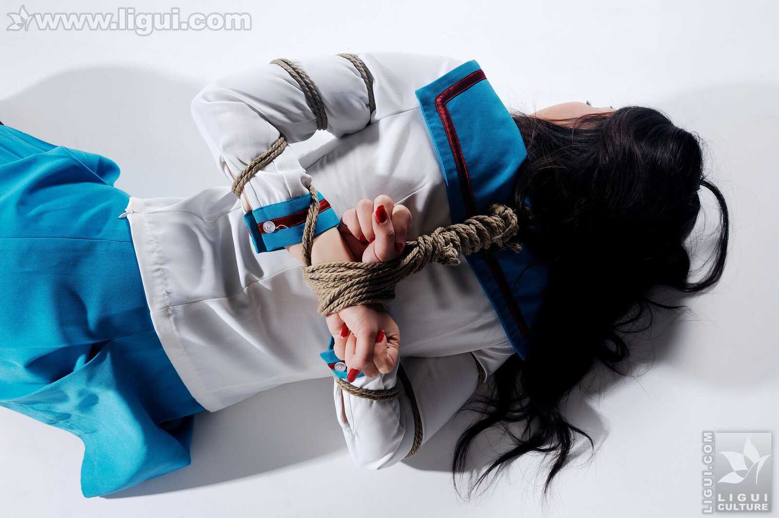 Model 幽幽《海军制服黑丝捆绑》 [丽柜美束LiGui第10张