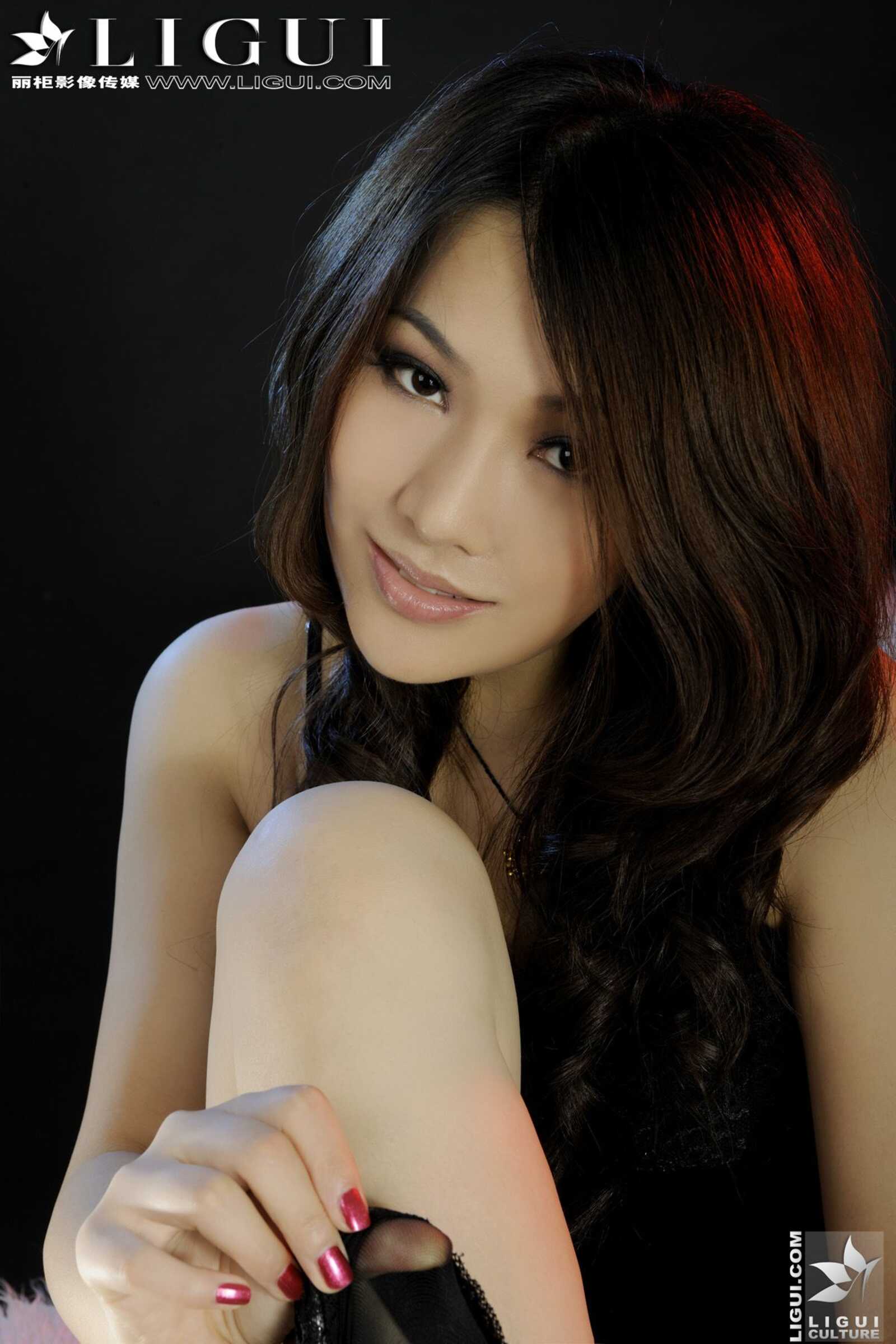 Model 文静《黑色蕾丝的诱惑》 [丽柜LiGui] 美腿玉第7张