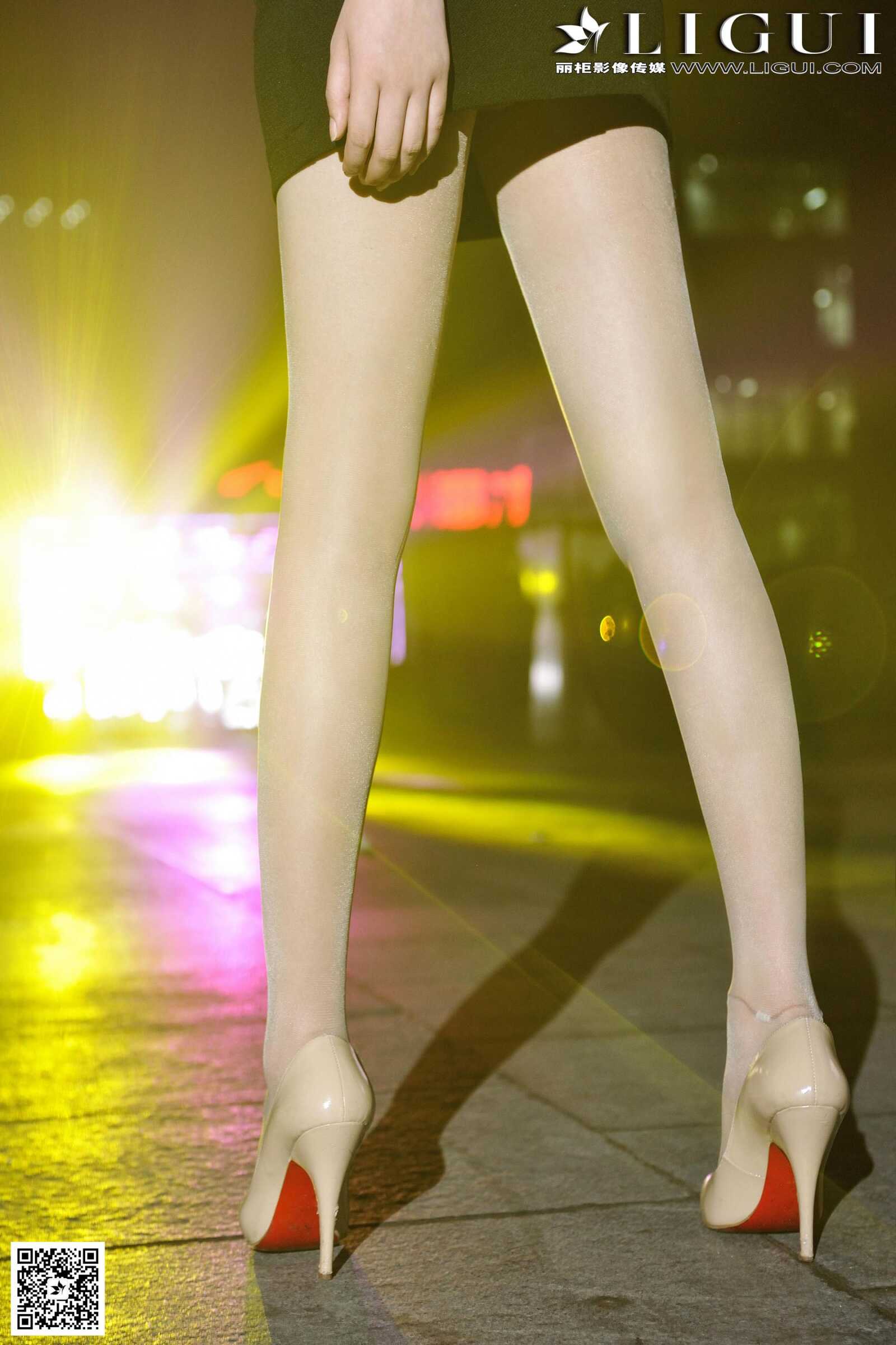 [丽柜LiGui] Model 凌凌《超短裙街拍高跟美足》美腿第8张
