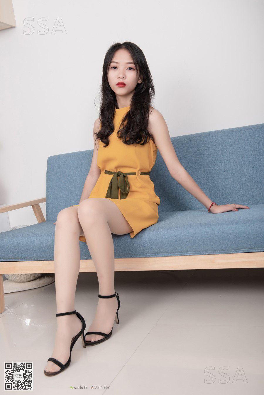 [SSA丝社] NO.165 小凉 黄色连衣裙肉丝首秀 在现浏览第1张