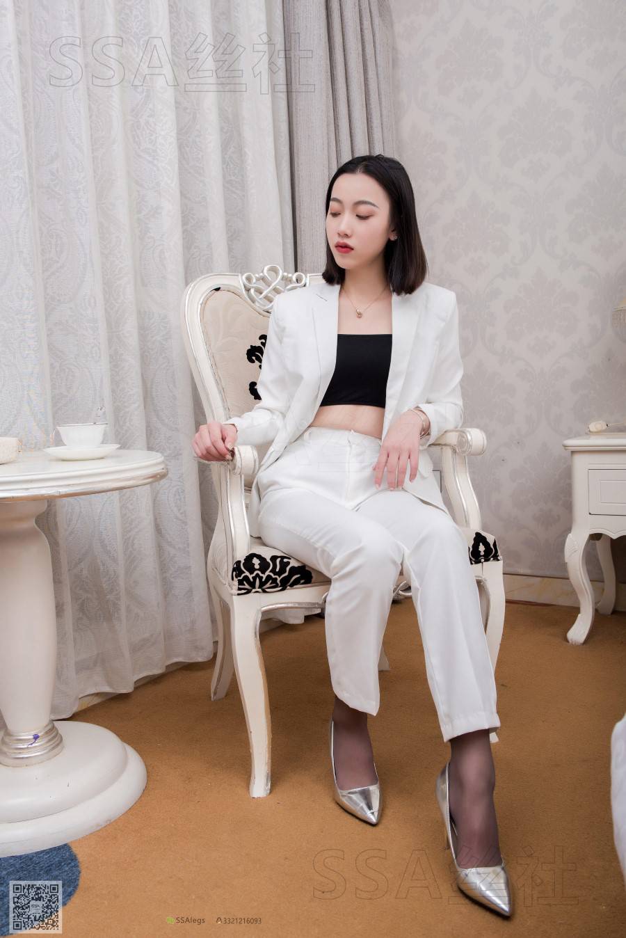 [SSA丝社] NO.065 大大 白色职业装裤里丝 在现浏览第1张