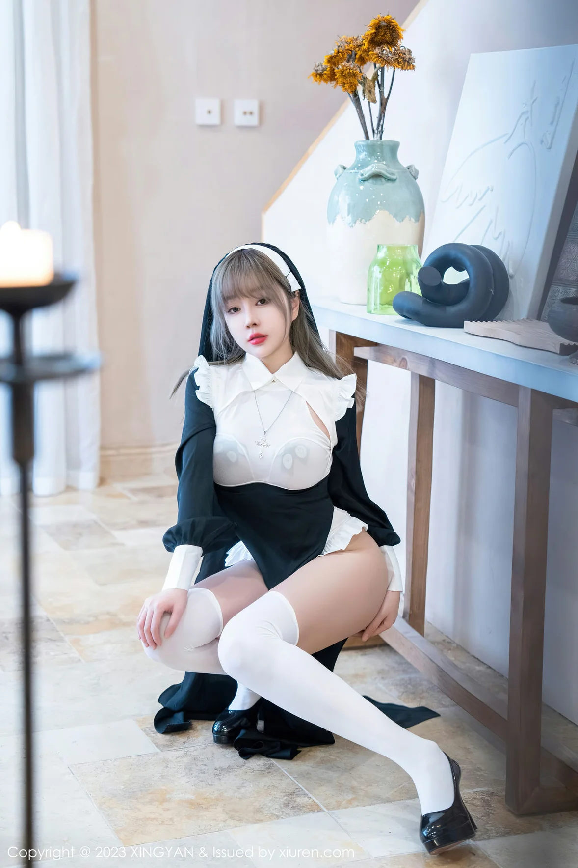  星颜社 Vol.187 王雨纯 性感黑色修女性感写真 [76P]第5张