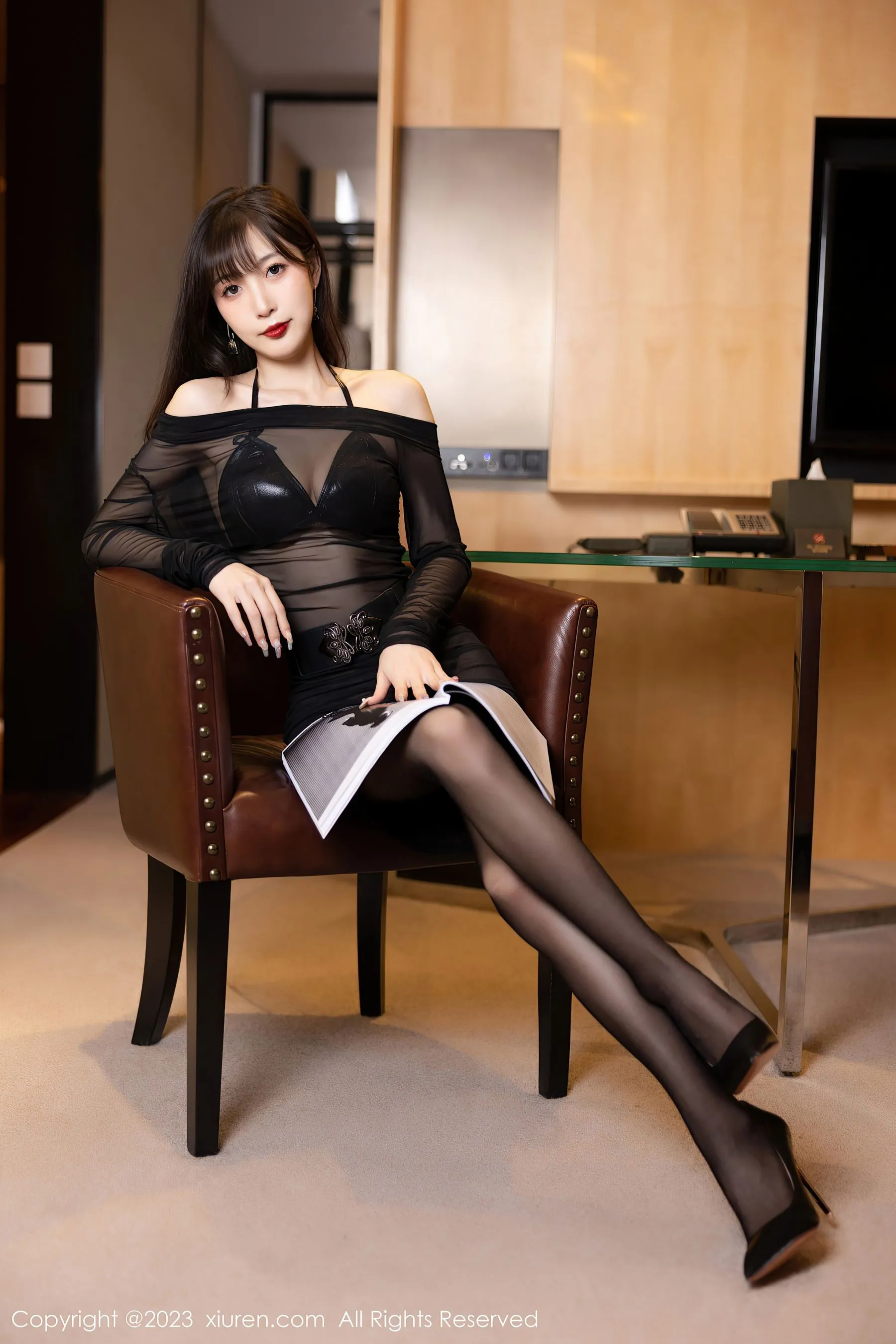  秀人网 No.6307 林星阑 黑丝美腿第20张