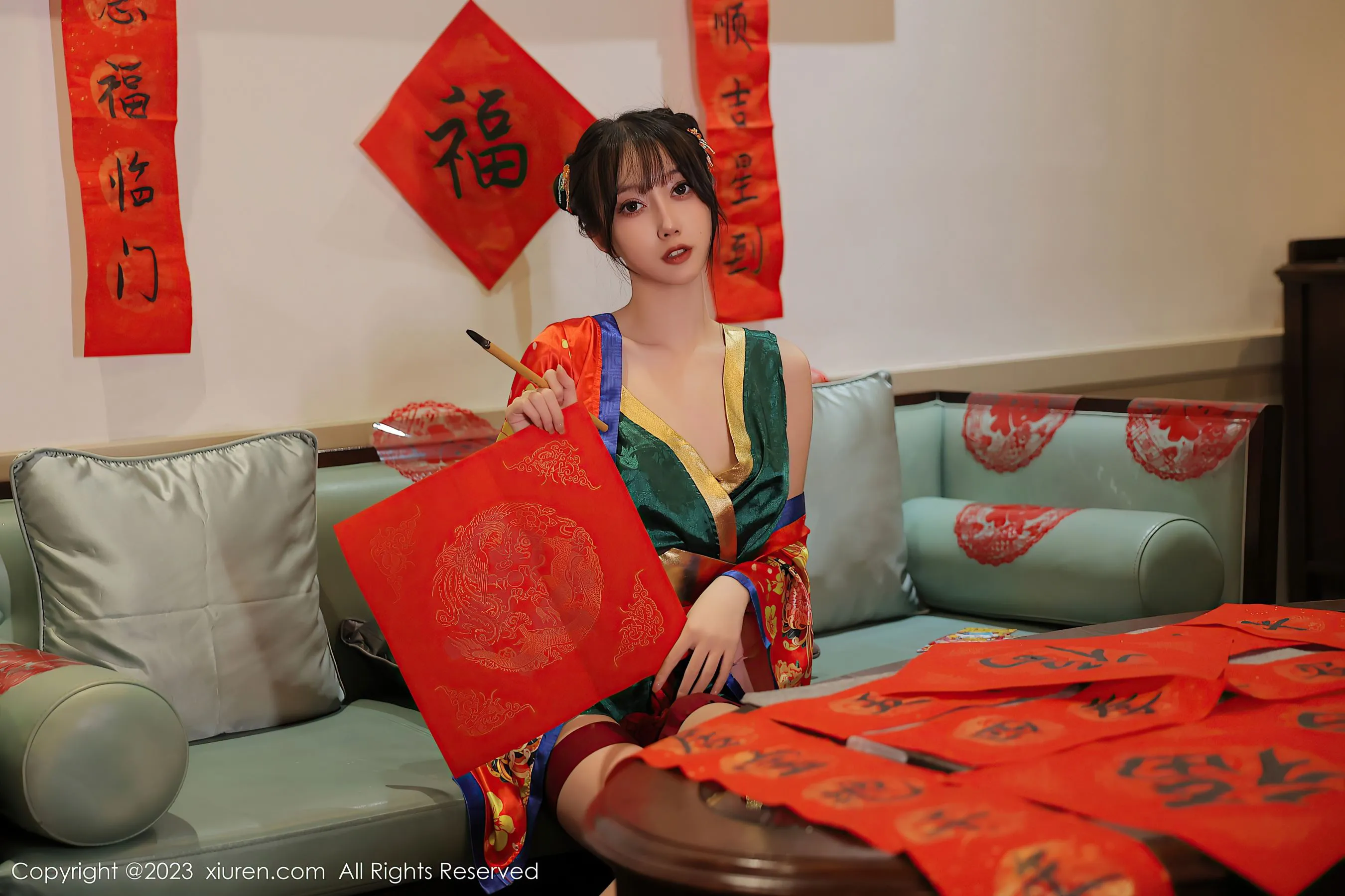  秀人网 No.6167 玥儿玥er 新春美腿第15张