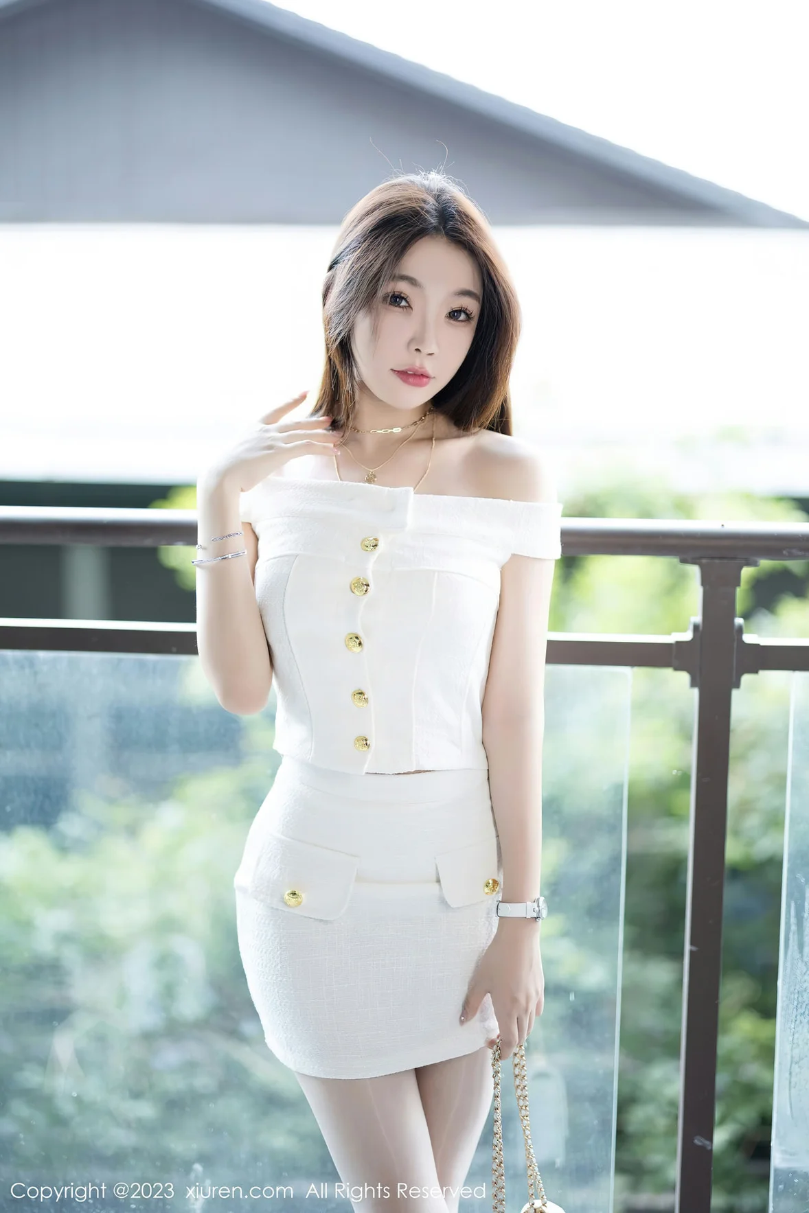  XiuRen 秀人 No.7317 徐莉芝Booty 白色蕾丝内衣安吉旅拍 [85P]第2张