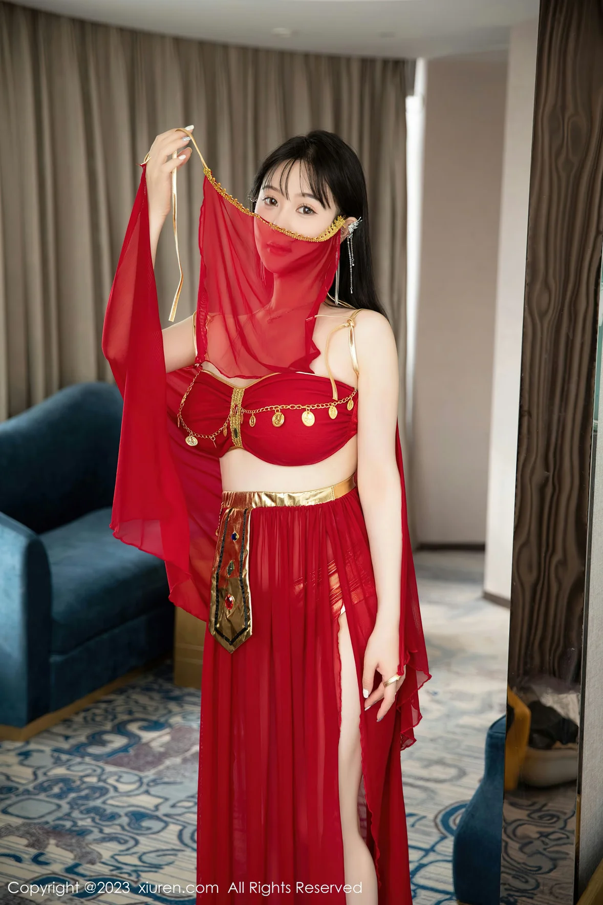  XiuRen 秀人 No.7103 柚琪Rich 红色西域舞服性感写真 [74P]第5张