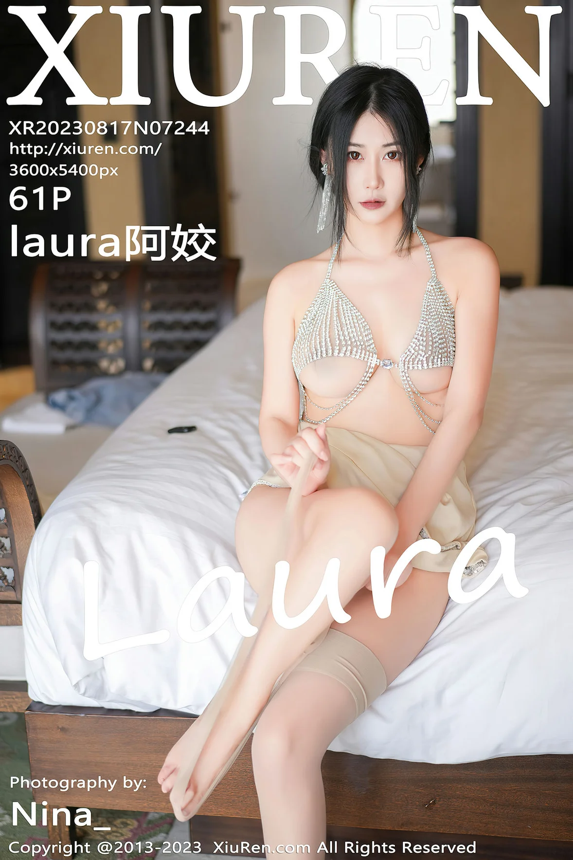  XiuRen 秀人 No.7244 laura阿姣 银色链式内衣迪拜旅拍 [62P]第21张