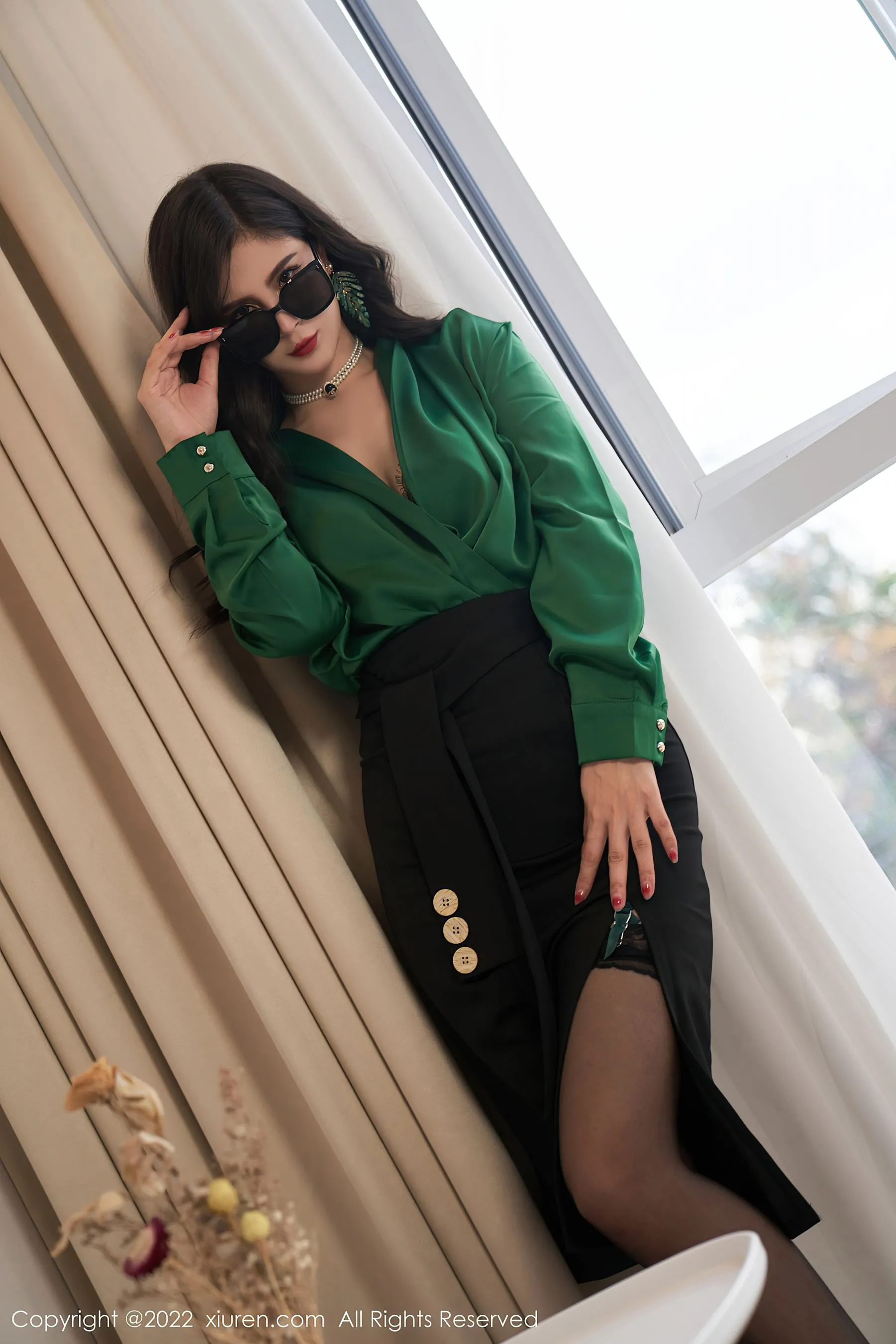  秀人网 No.5153 小蛮妖Yummy 黑丝美腿第12张