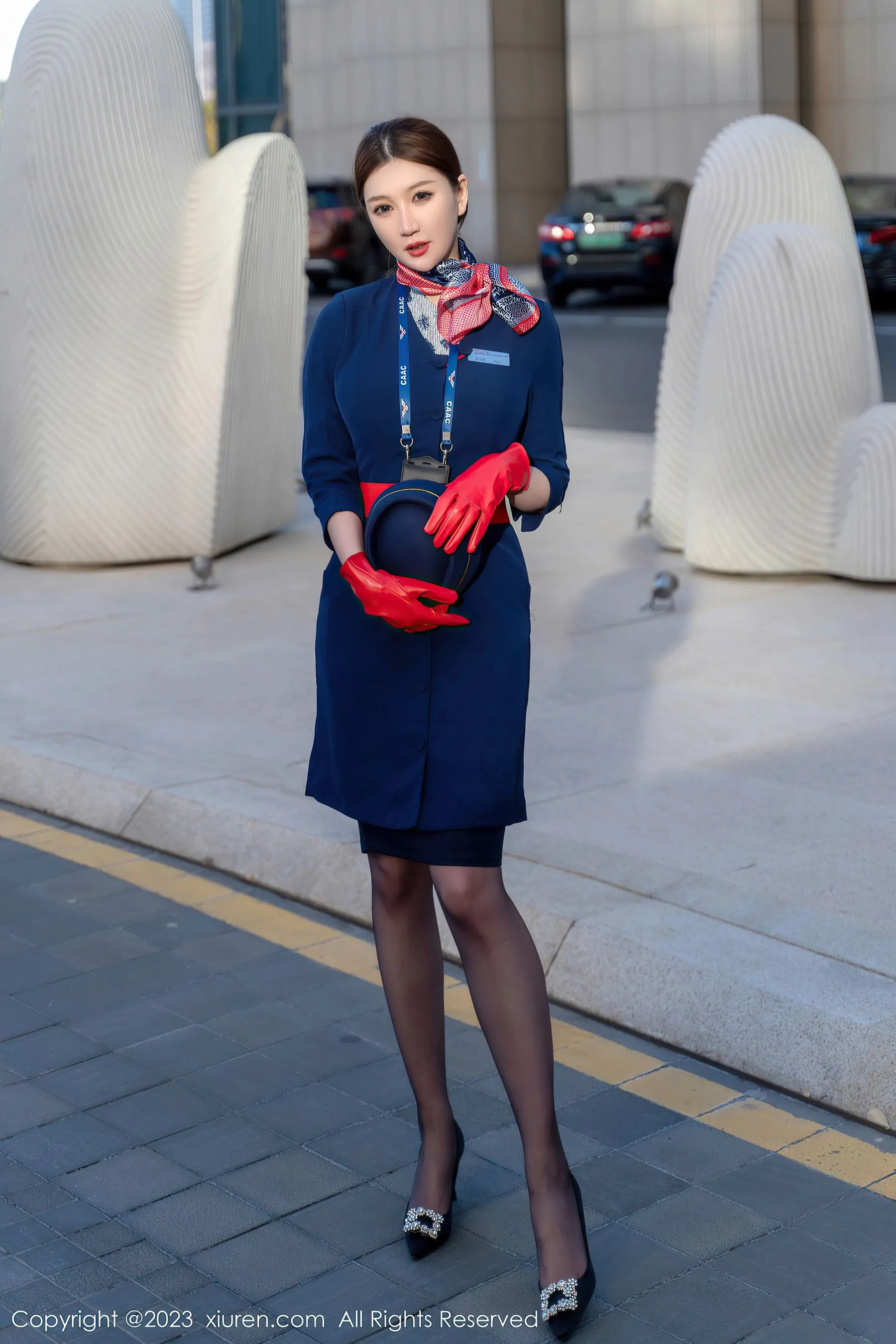  秀人网 No.6288 顾乔楠Cora 空姐制服第17张