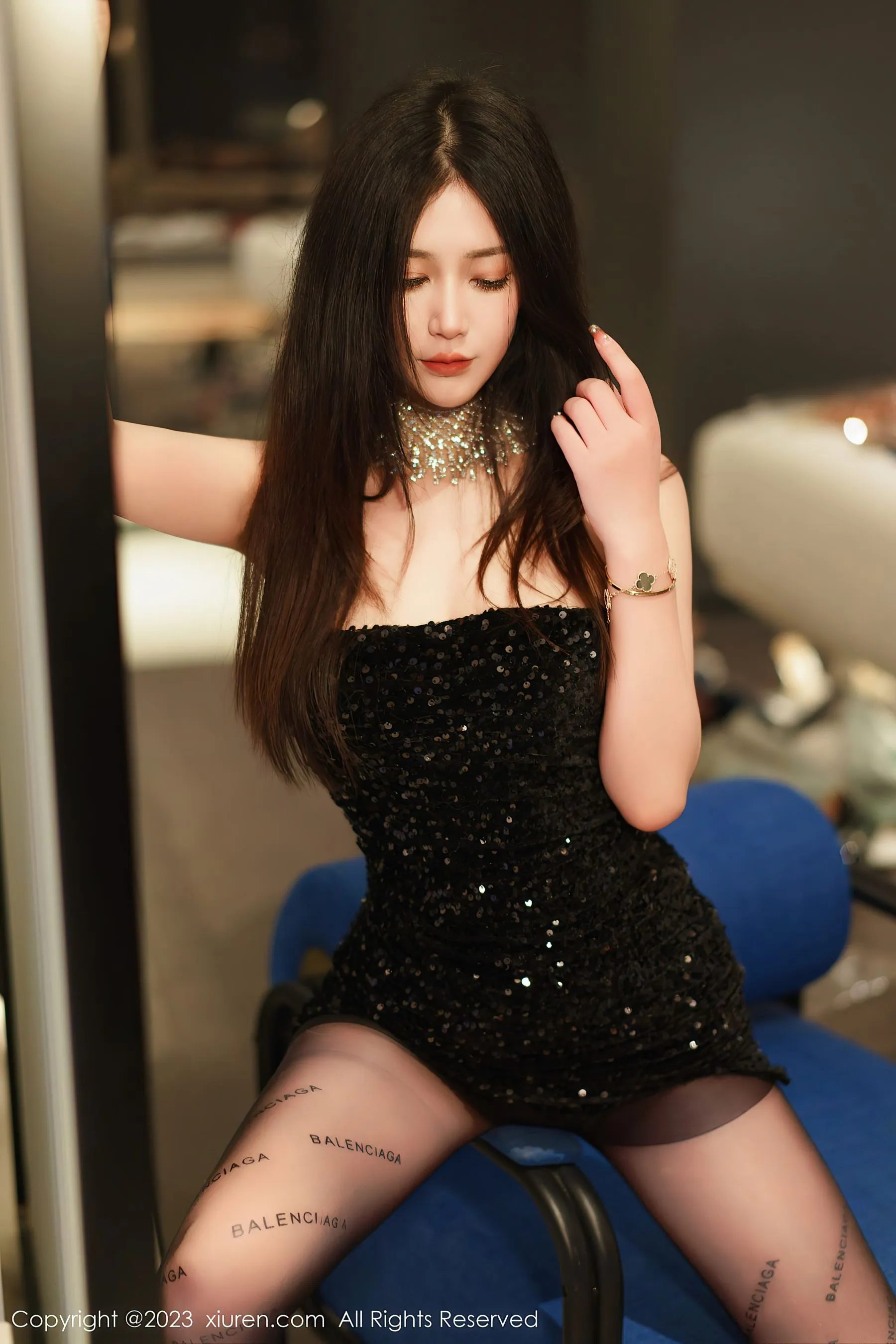  秀人网 No.6244 laura阿姣 黑丝美腿第28张