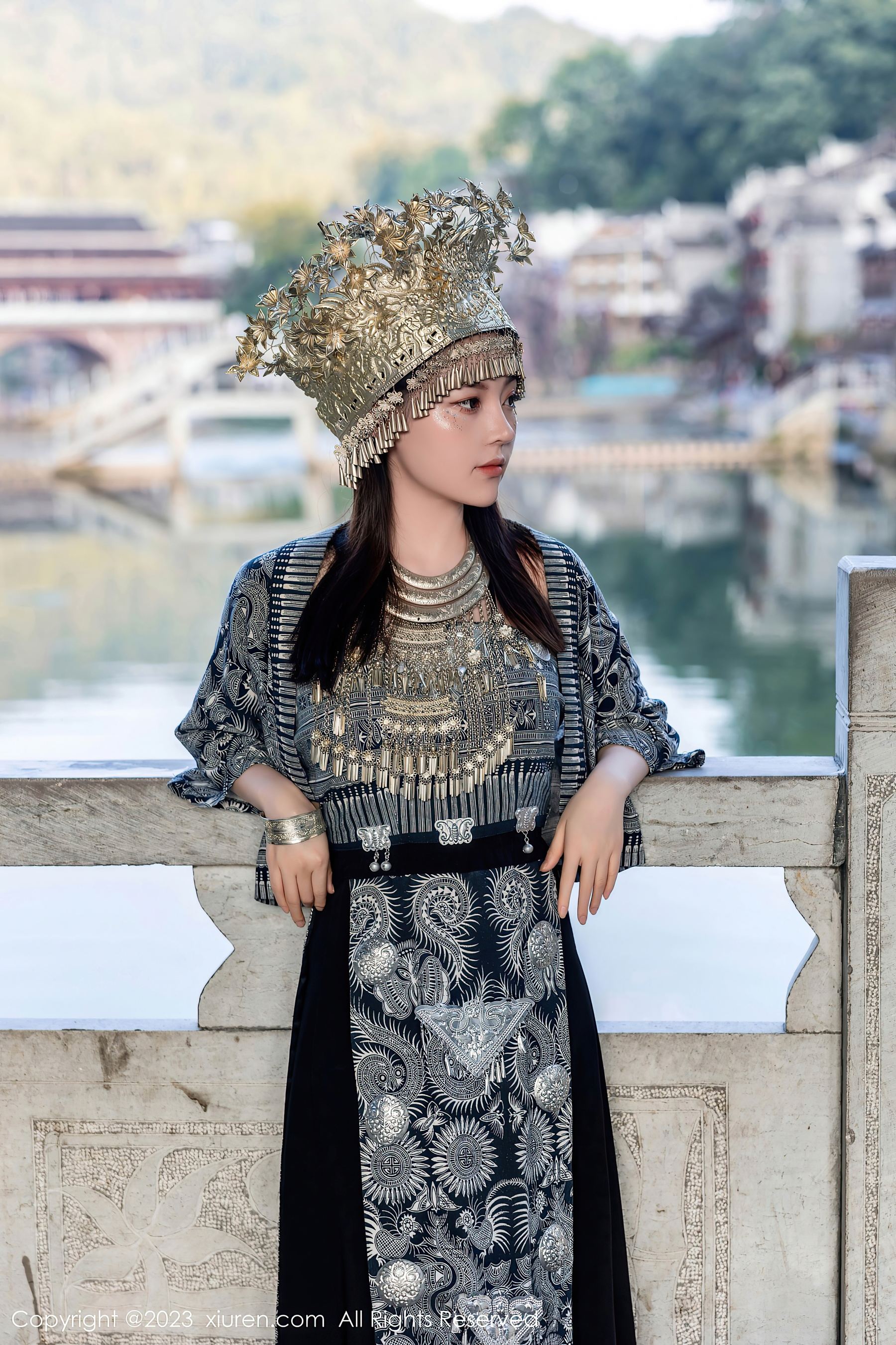  XiuRen 秀人 No.7448 豆瓣酱 苗族服饰第25张