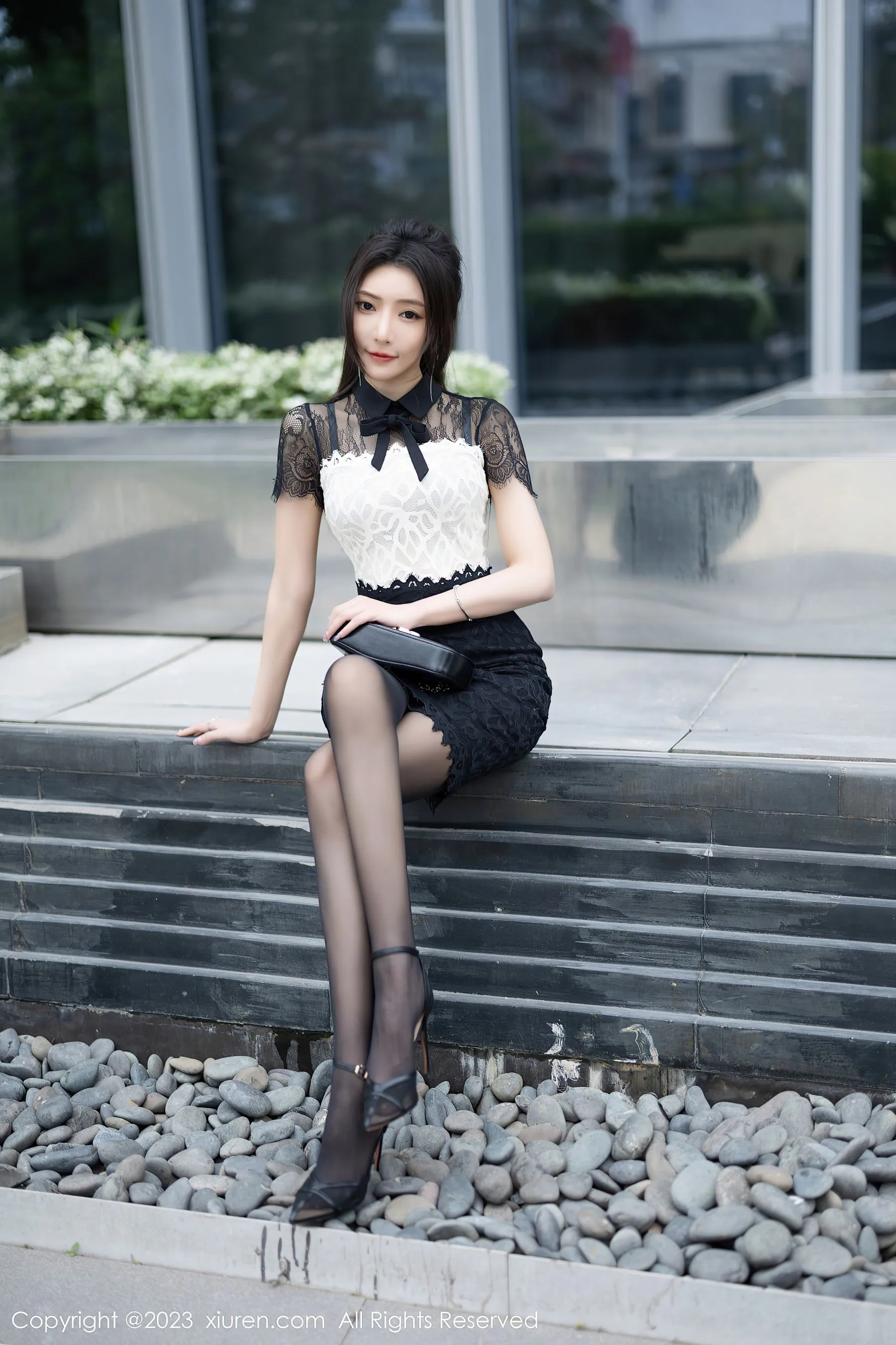  秀人网 No.6691 王馨瑶yanni 黑丝美腿第26张