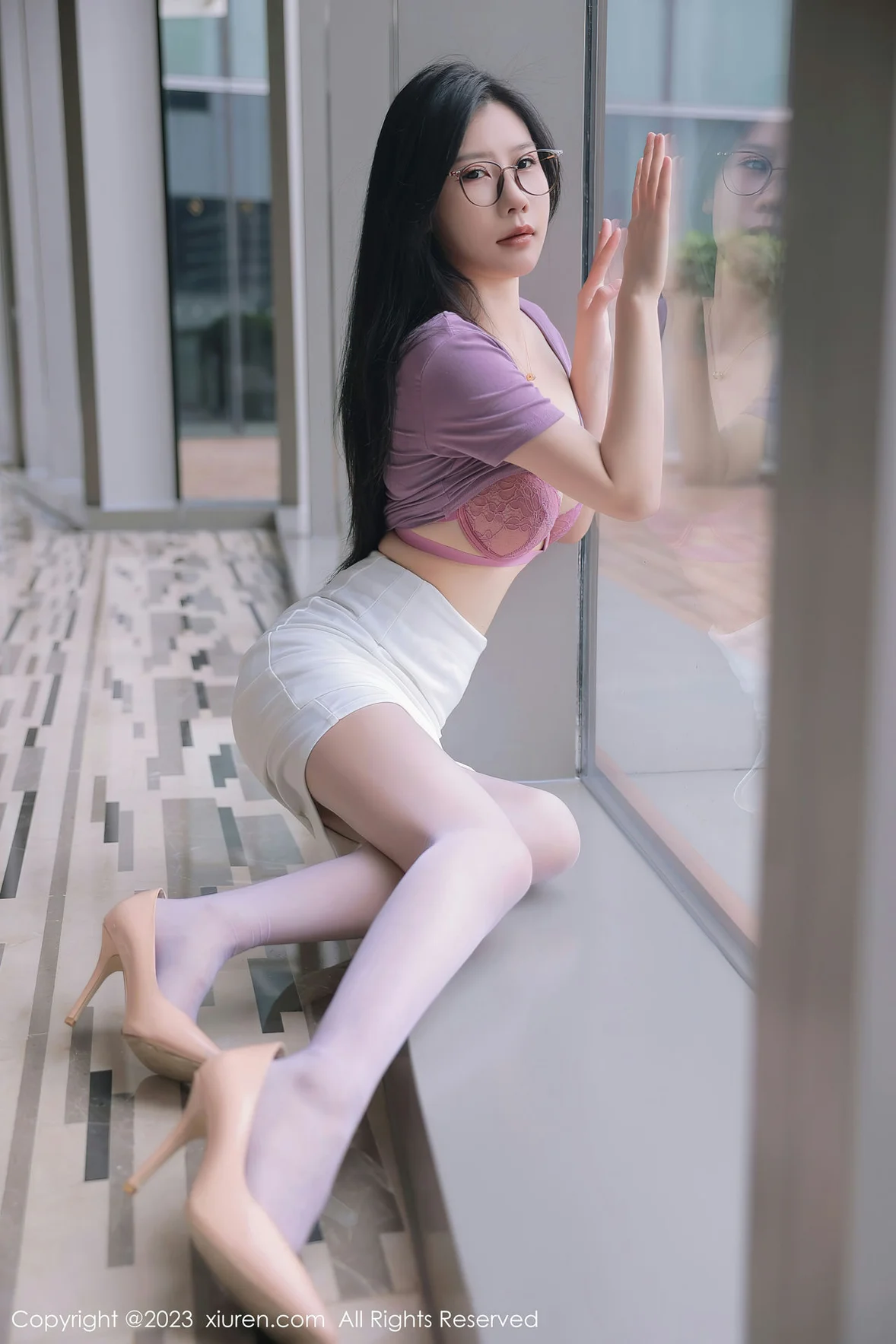  XiuRen 秀人 No.6865 尹甜甜 淡红色蕾丝内衣泰国旅拍 [86P]第13张