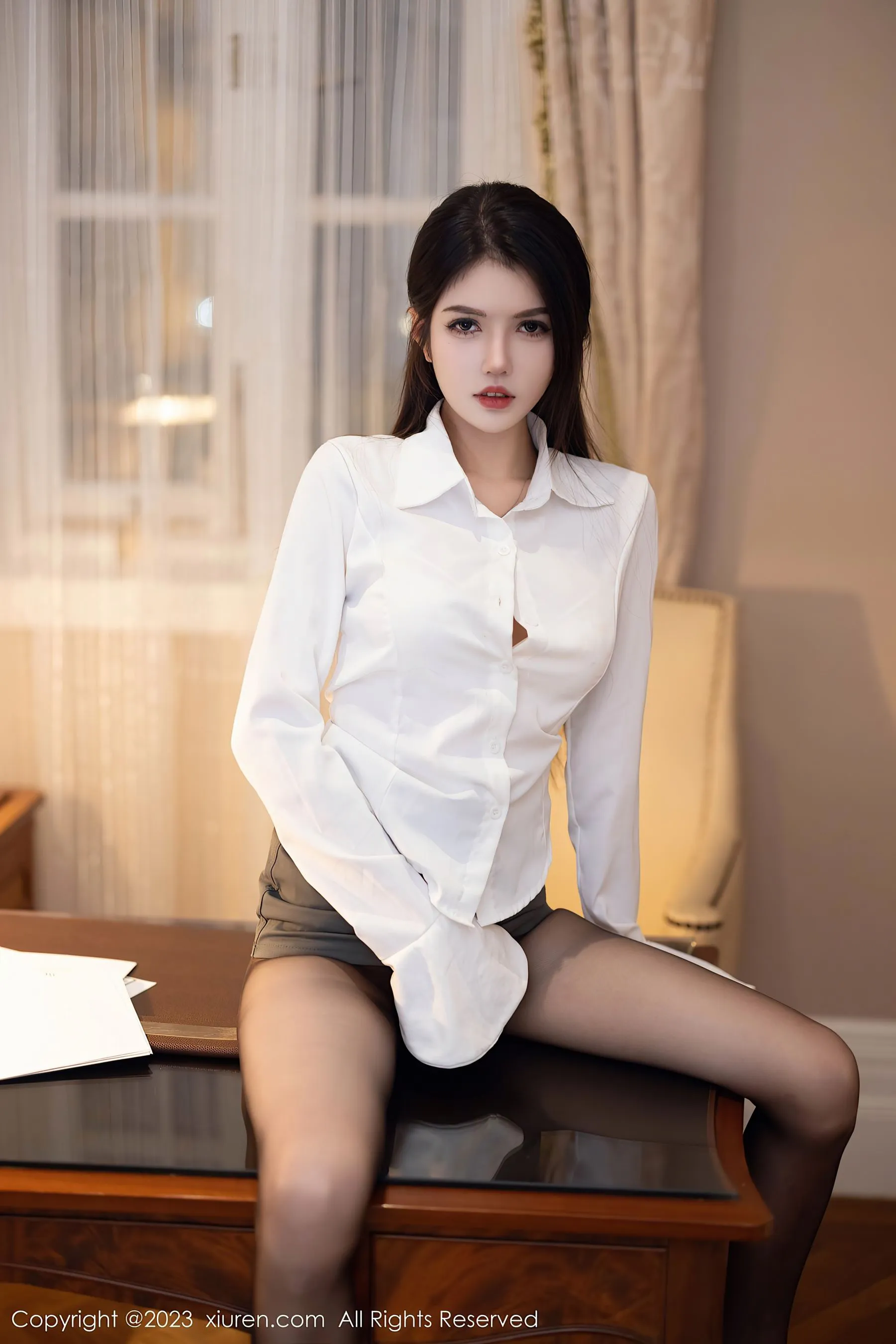  秀人网 No.6125 媛媛酱belle 短裙丝袜第22张