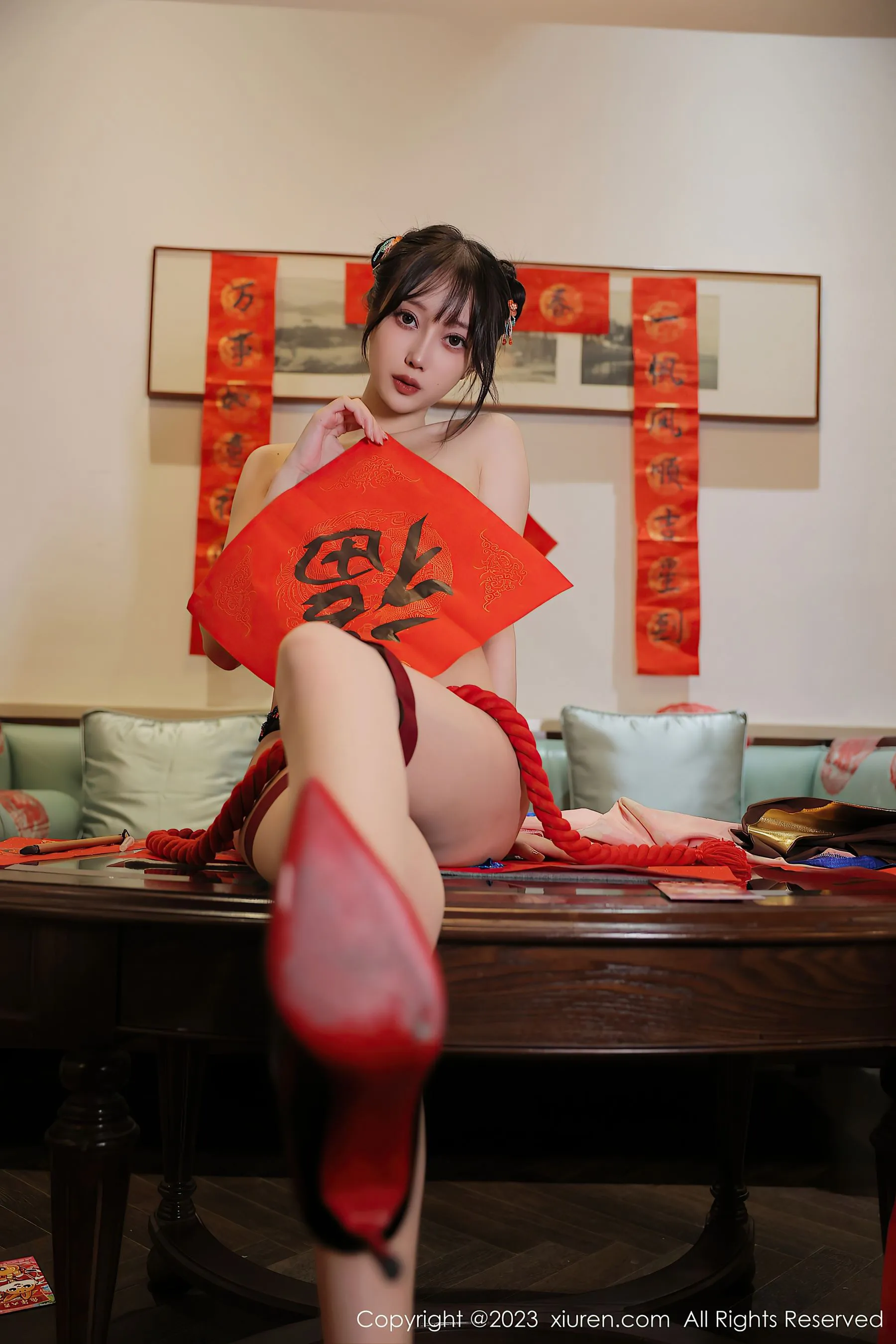  秀人网 No.6167 玥儿玥er 新春美腿第9张