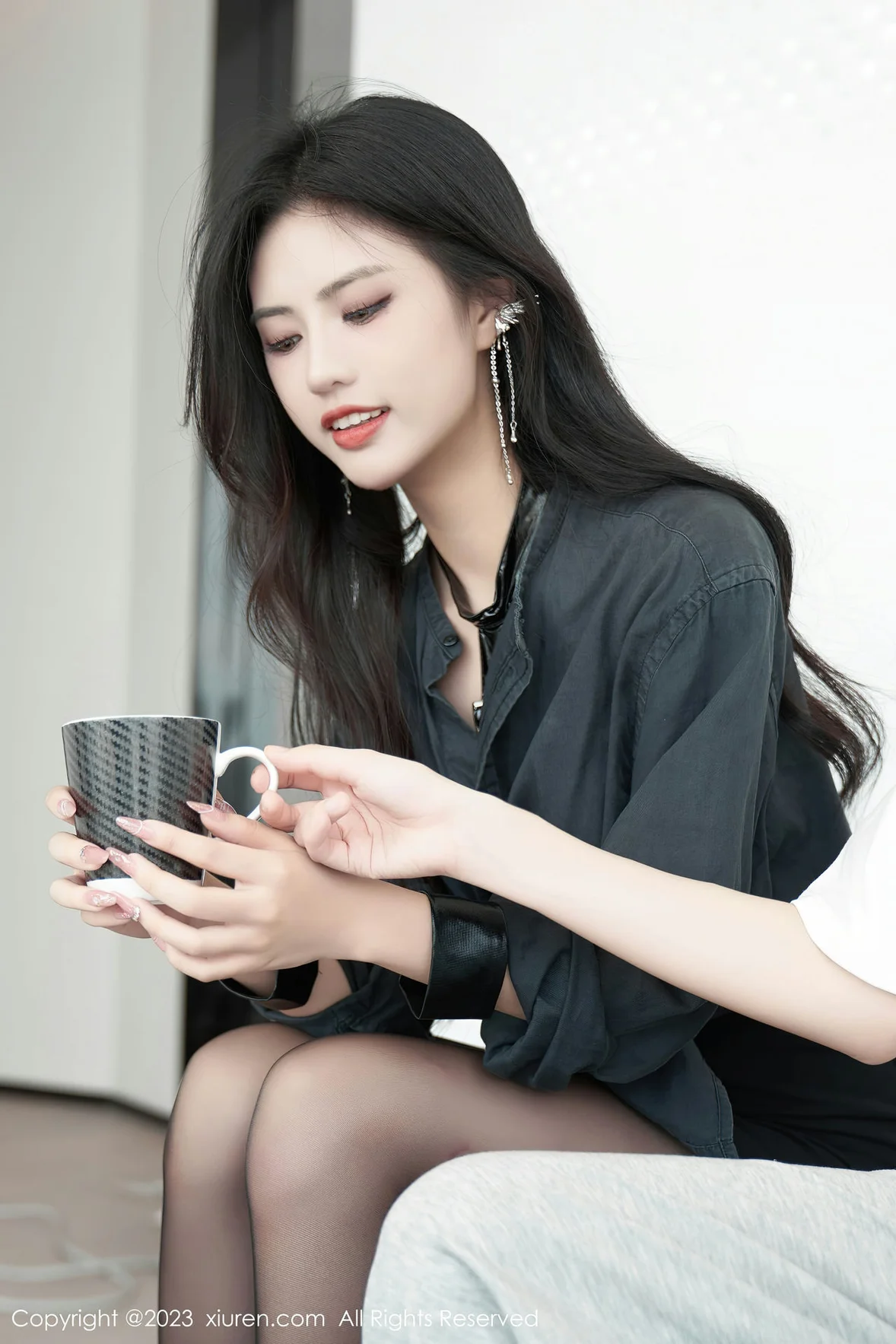  XiuRen 秀人 No.7100 浅浅Danny 黑色情趣性感写真 [85P]第6张