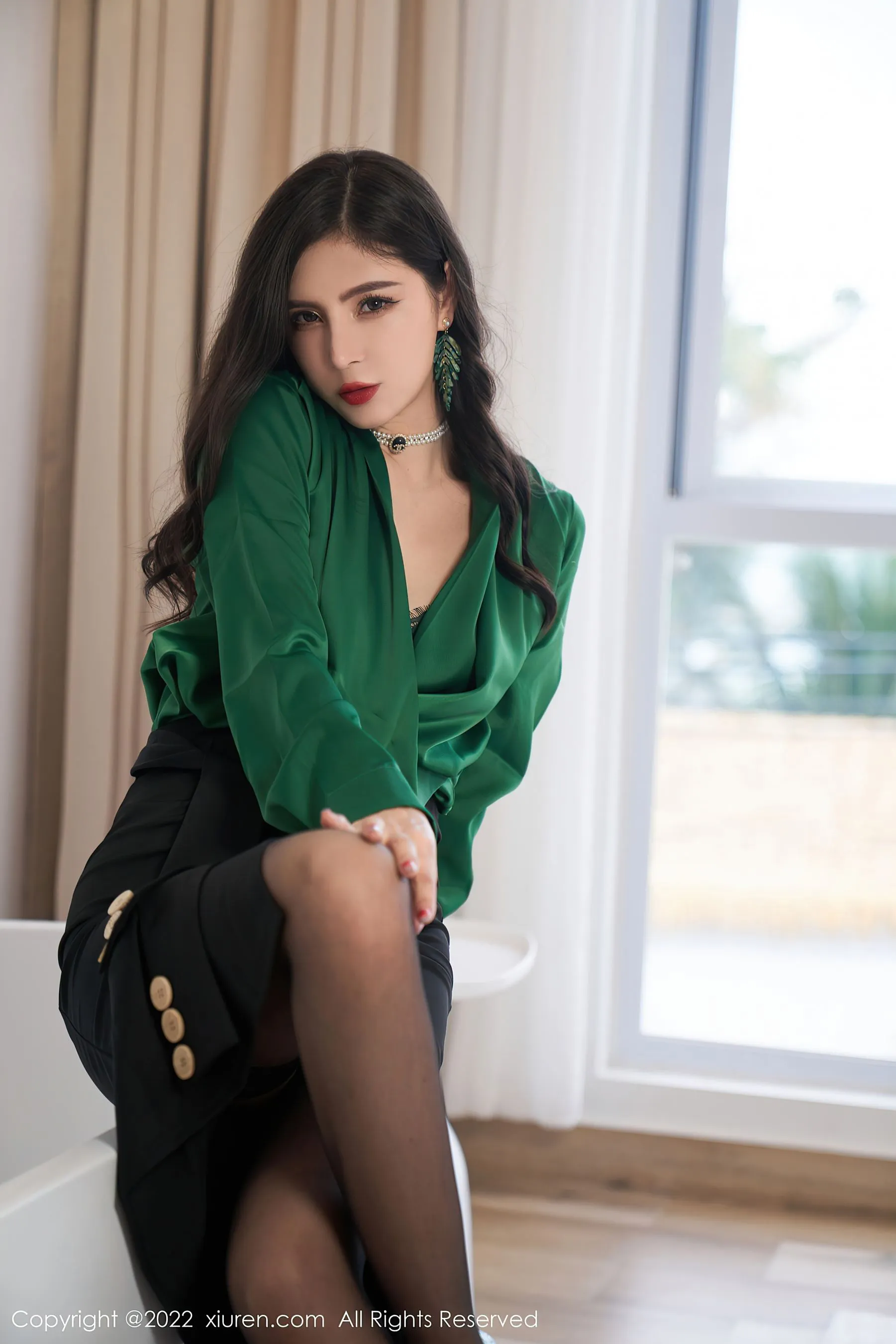  秀人网 No.5153 小蛮妖Yummy 黑丝美腿第18张