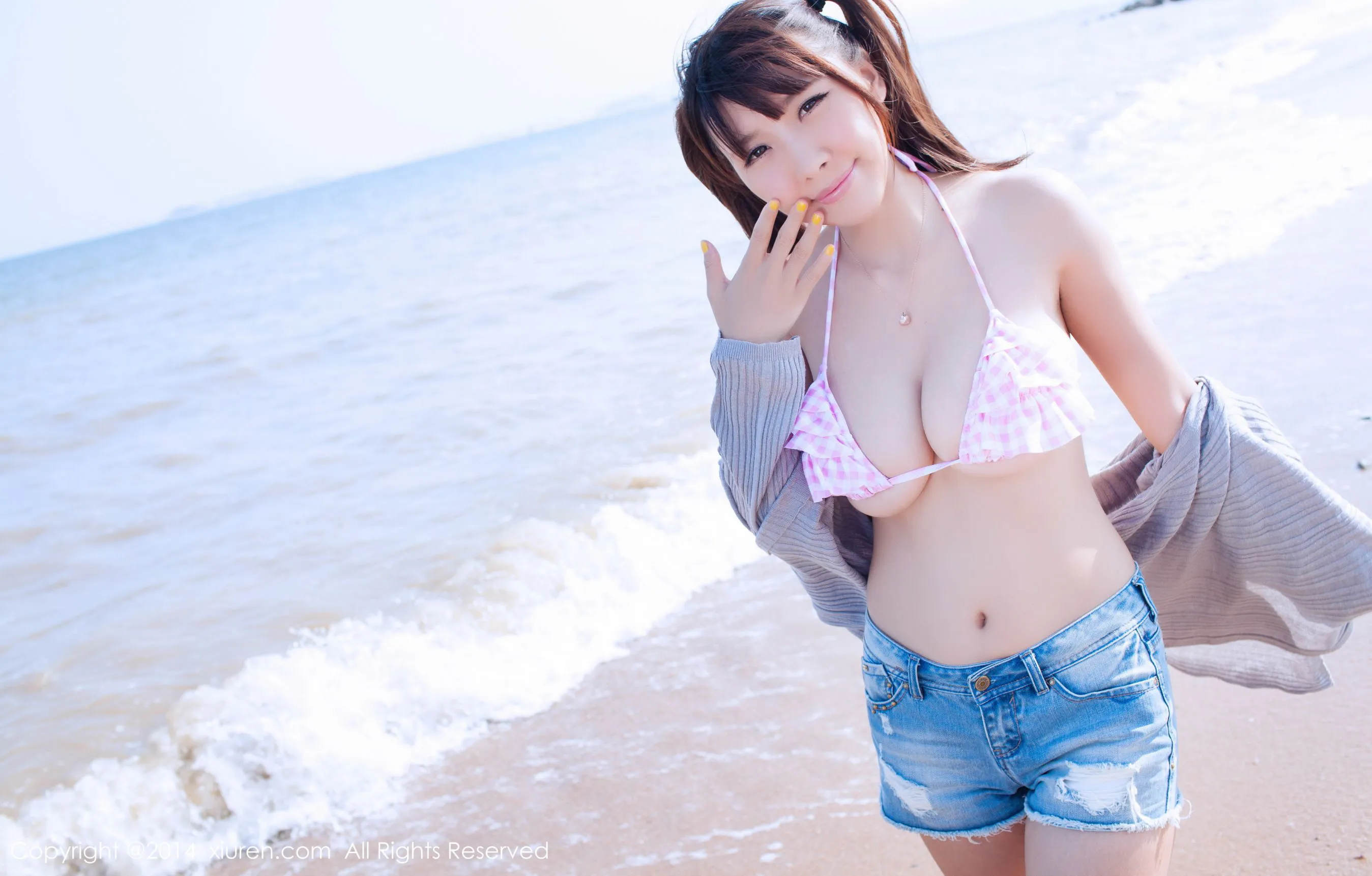  李镇姬/晓茜sunny《爆乳内衣+海边系列》 秀人网 No.227第15张