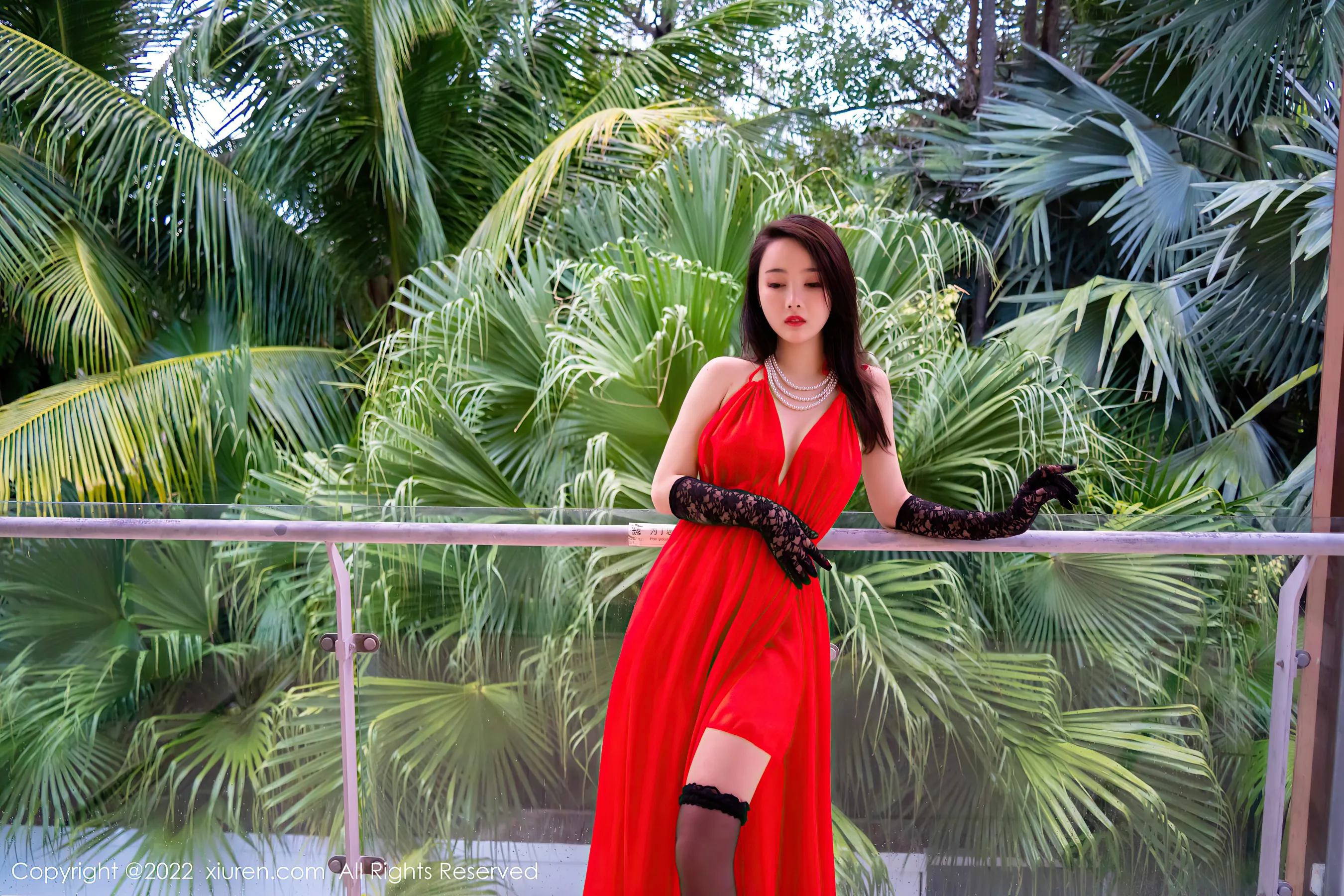  秀人网 No.4571 summer宝宝 长裙美腿黑丝第16张