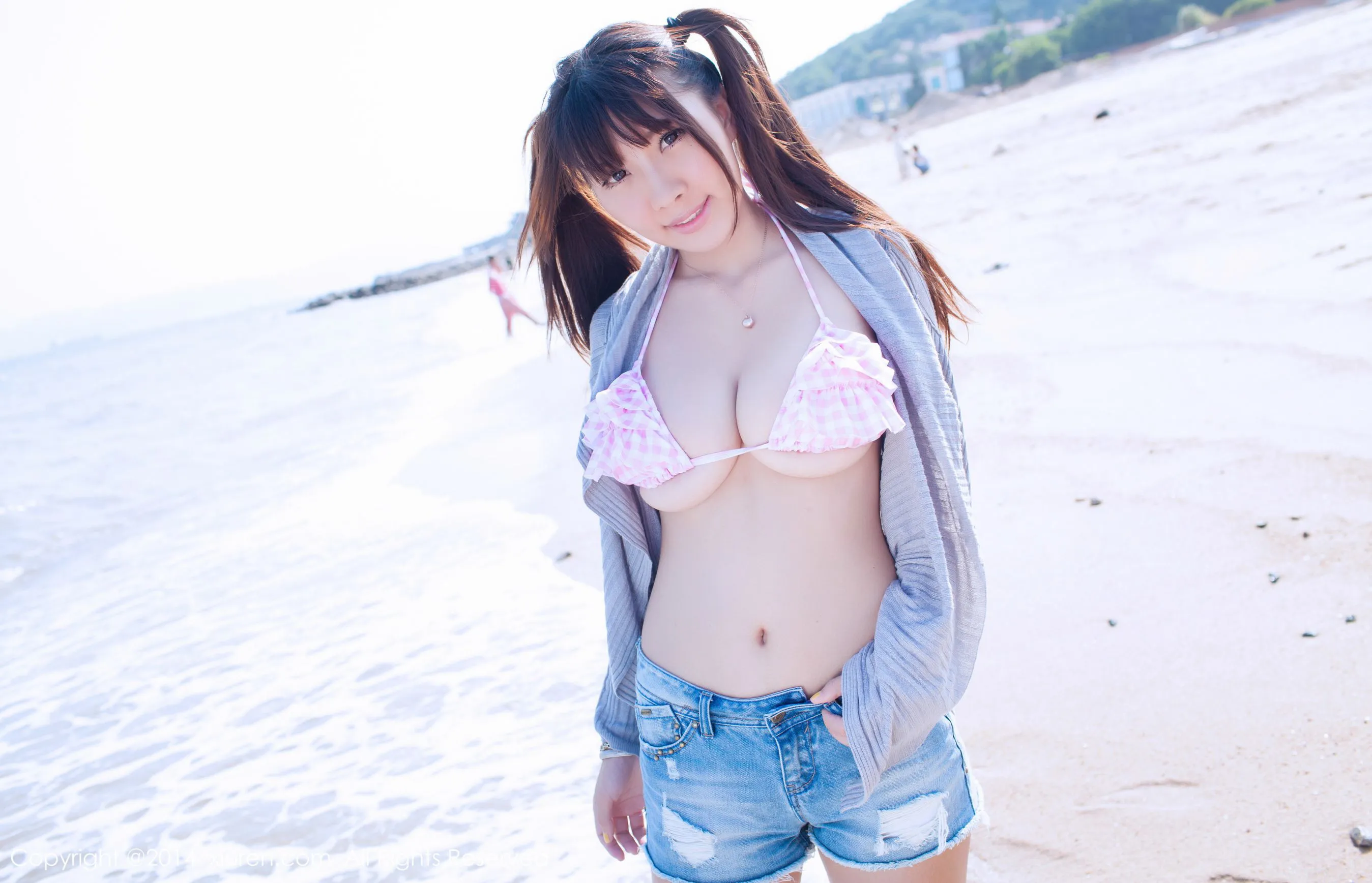  李镇姬/晓茜sunny《爆乳内衣+海边系列》 秀人网 No.227第13张